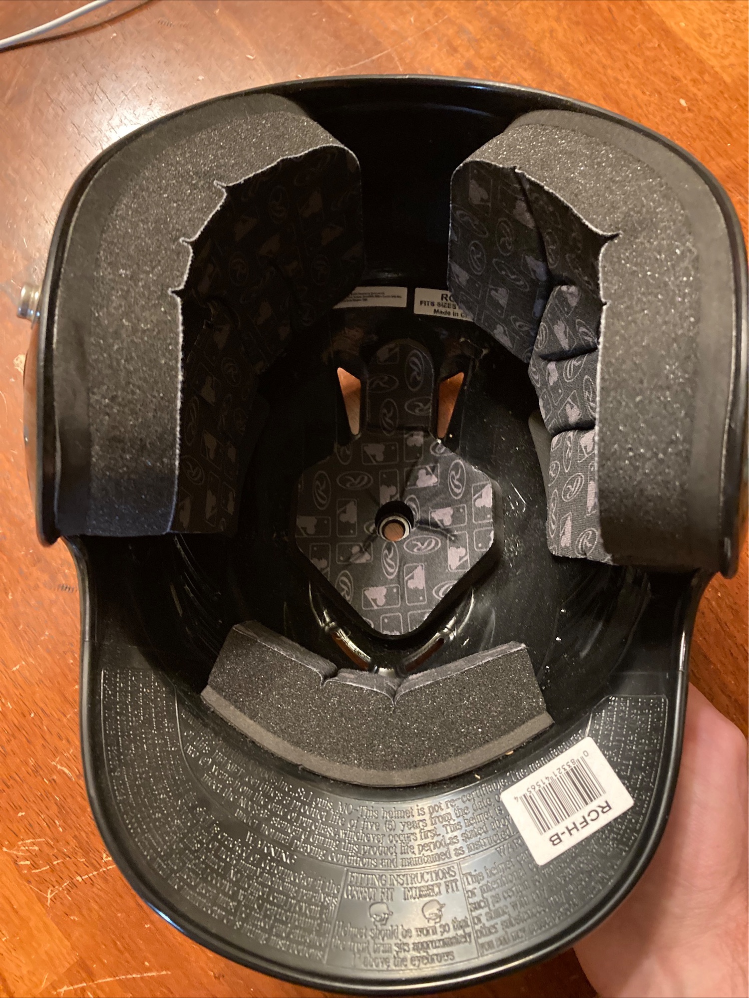 New Rawlings Black Coolflo Batting Helmet Size 6 1/2"7 1/2" RCFTBB