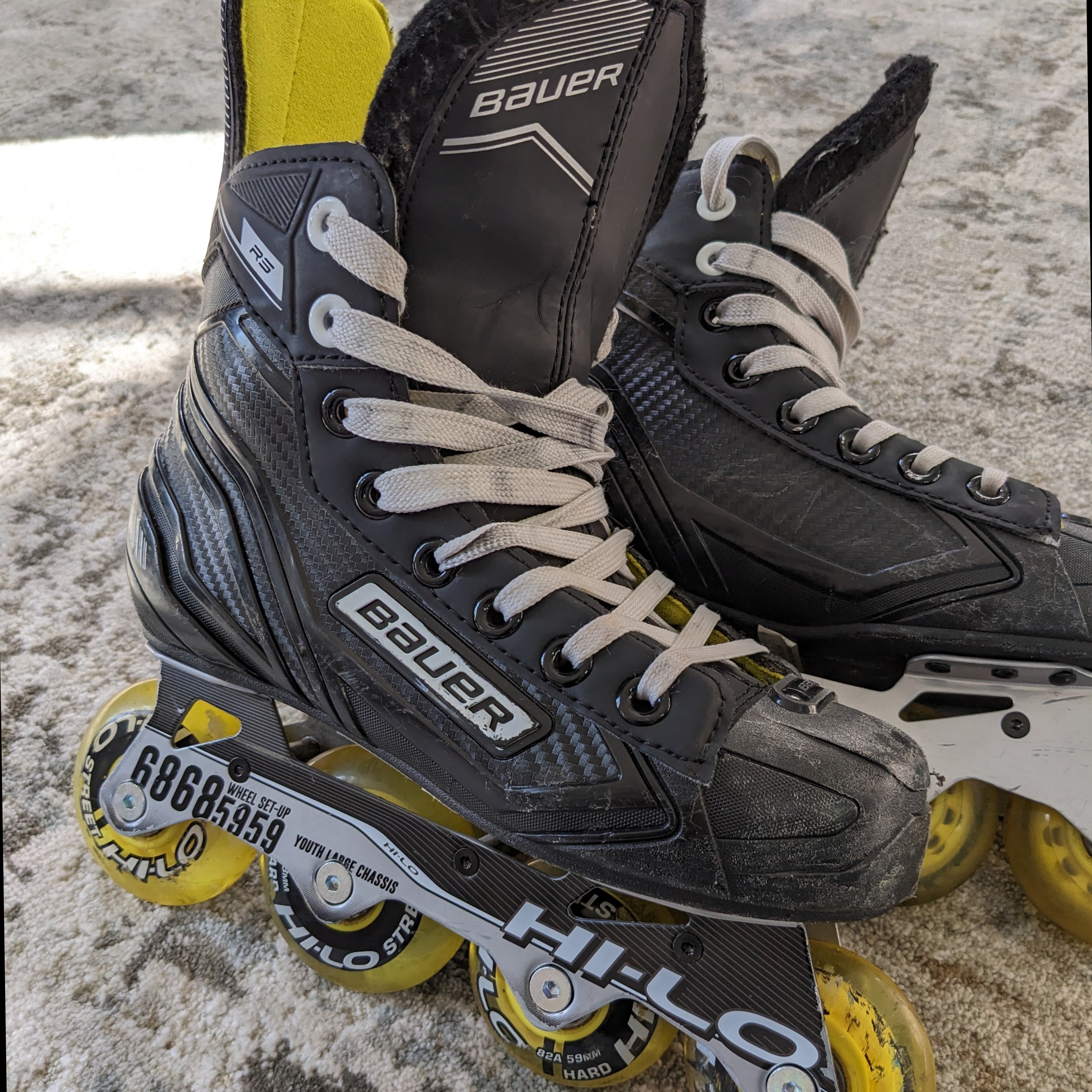 Used Bauer RS Inline Skates Regular Width Size 1 SidelineSwap