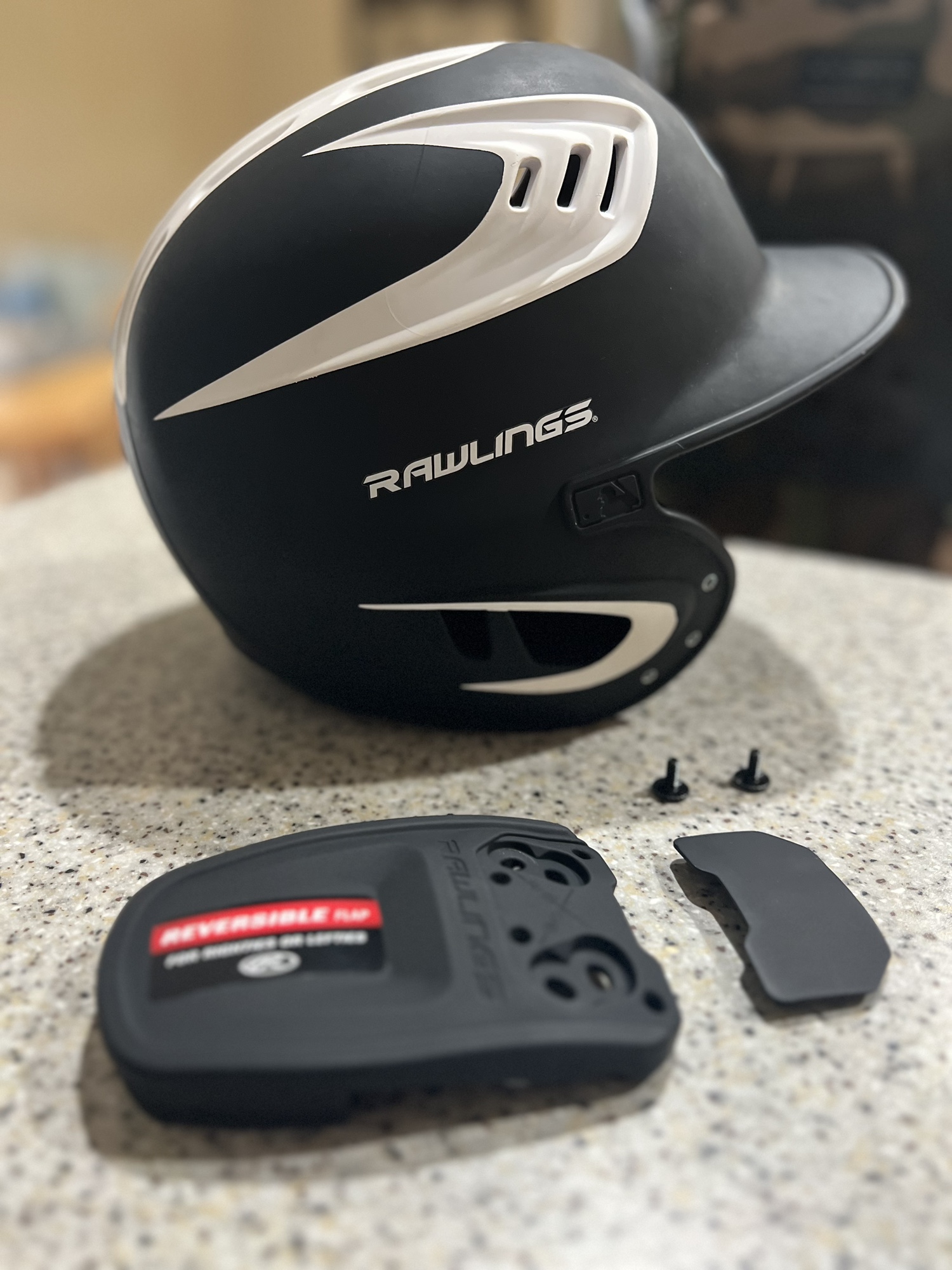 Rawlings Junior Baseball Batting Helmet w/ Reversible Jaw Guard