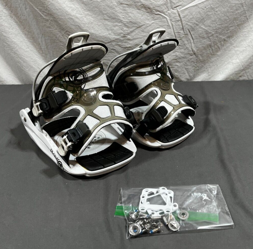 Flow Flite HighEnd Rear Entry Snowboard Bindings Large COMPLETE EXCELLENT SidelineSwap
