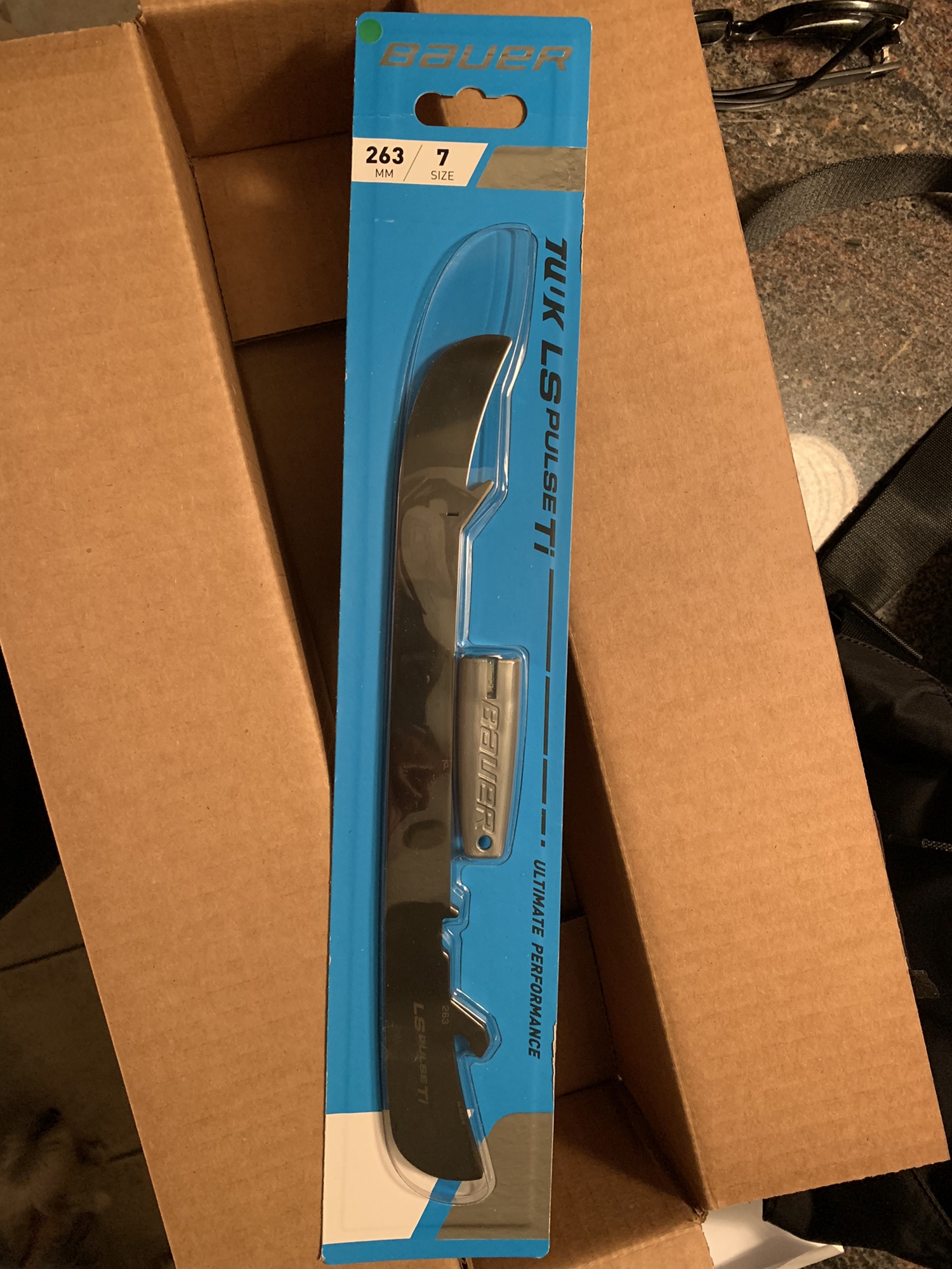 Bauer TUUK LS Pulse Ti Blades Edge Runners Titanium 263 MM SidelineSwap