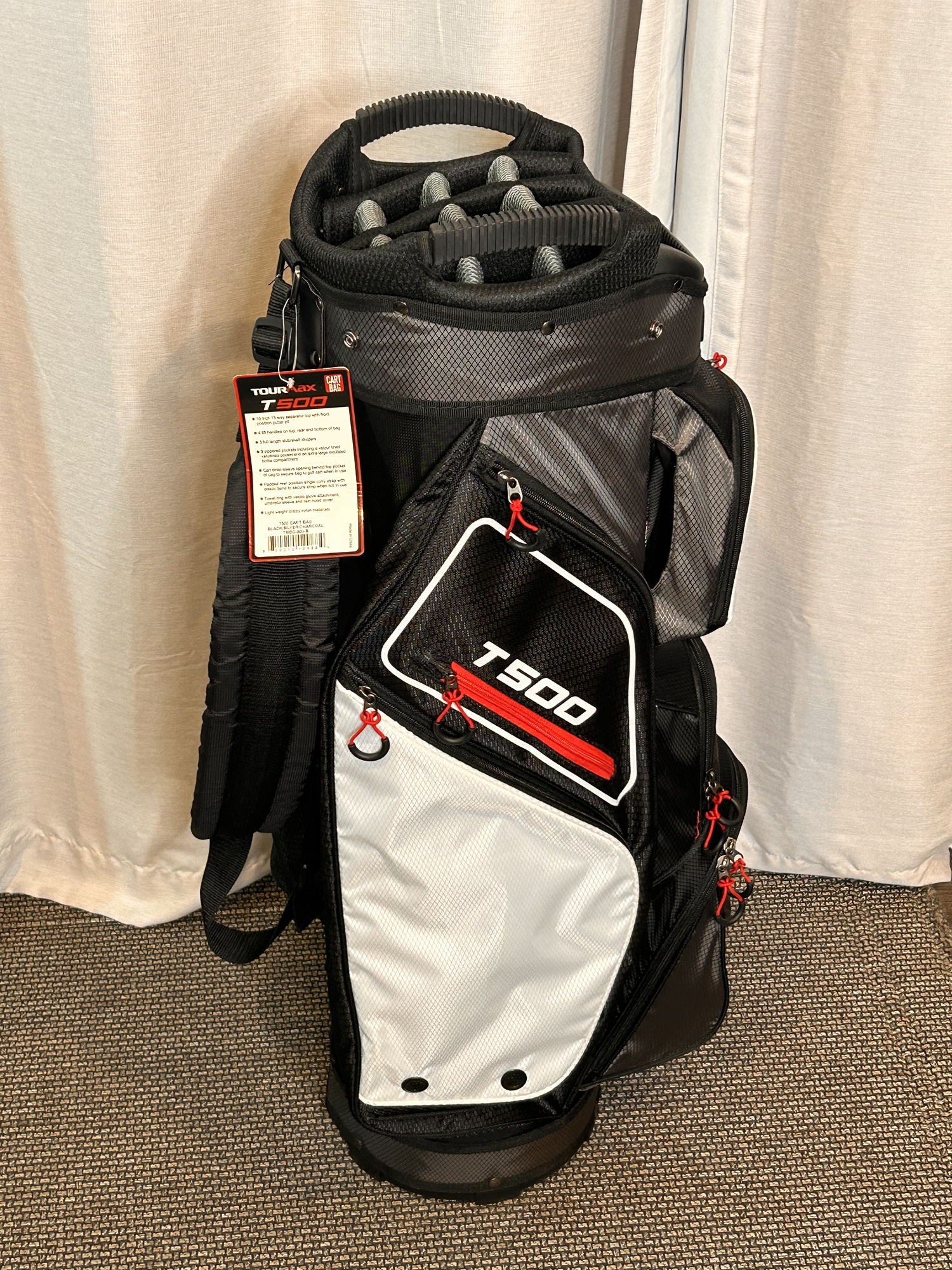 TourMax T500 Cart Bag / 14 Way Divider SidelineSwap