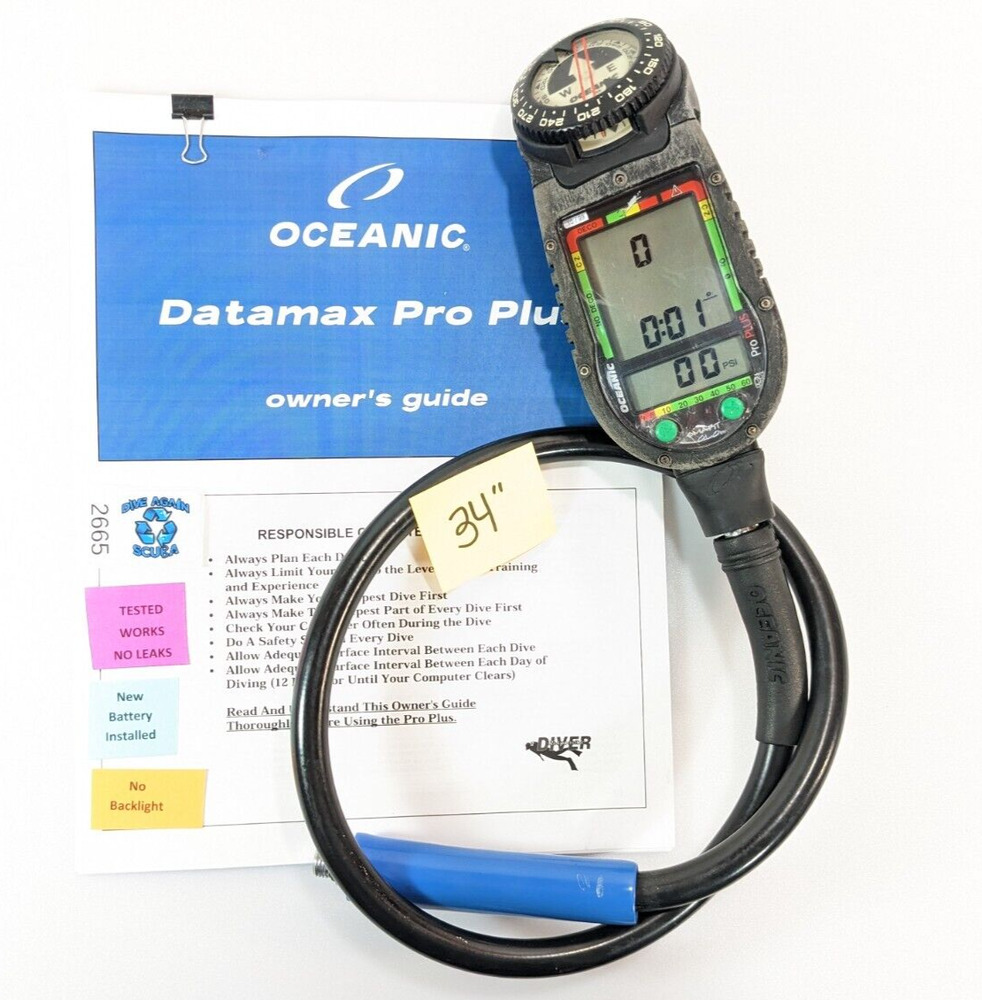 Oceanic Datamax Pro Plus SCUBA Dive Air Integrated Computer, Compass Nitrox 2665 SidelineSwap