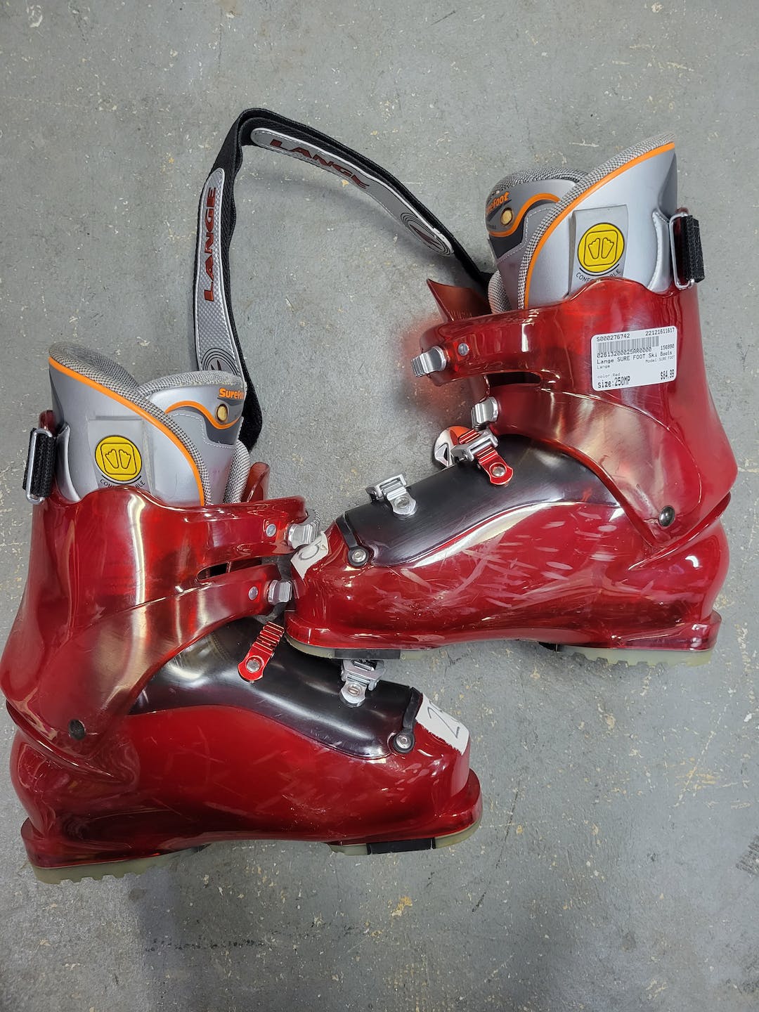 Used Lange Sure Foot 250 Mp M07 W08 Women's Downhill Ski Boots