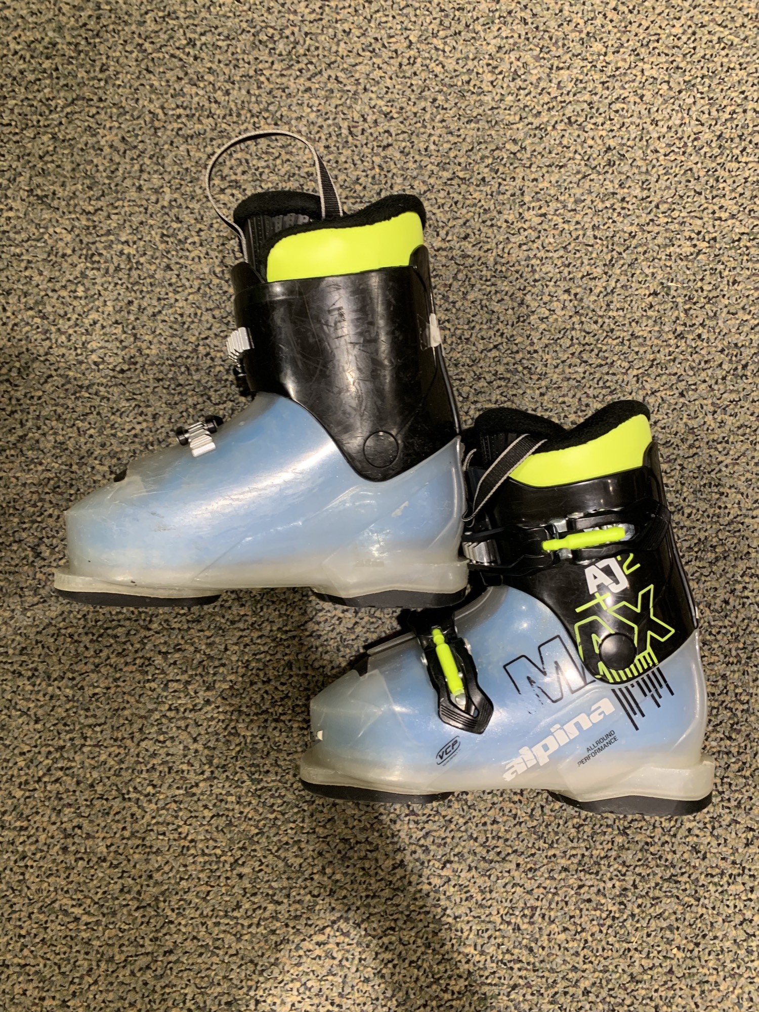 Used Alpina AJ2 (248mm) Ski Boots Size Mondo 20 SidelineSwap