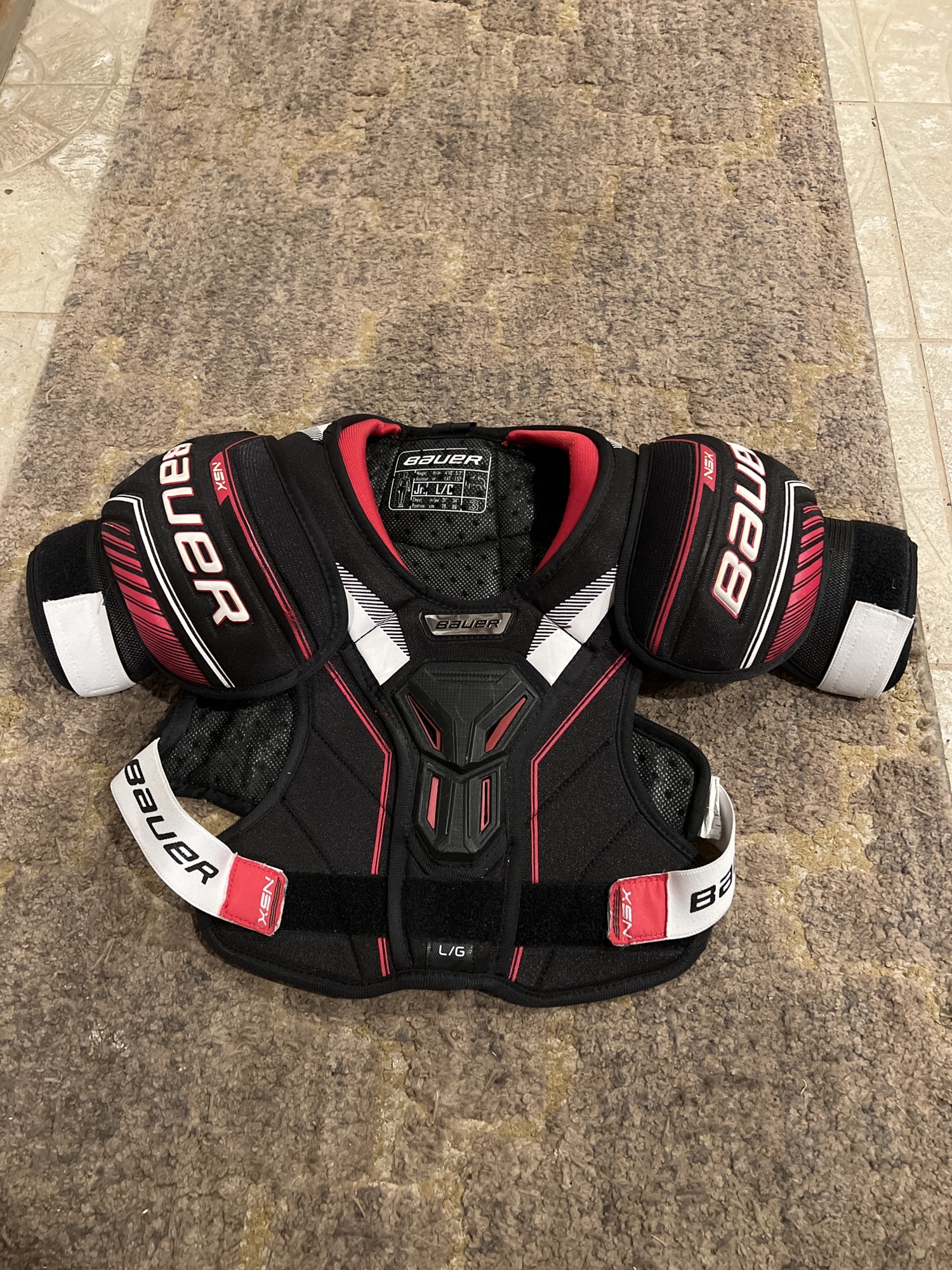Used Junior Large Bauer NSX Shoulder Pads SidelineSwap