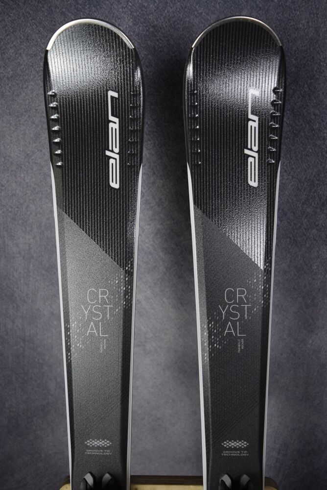 NEW ELAN CRYSTAL SKIS SIZE 146 CM WITH ELAN BINDINGS SidelineSwap