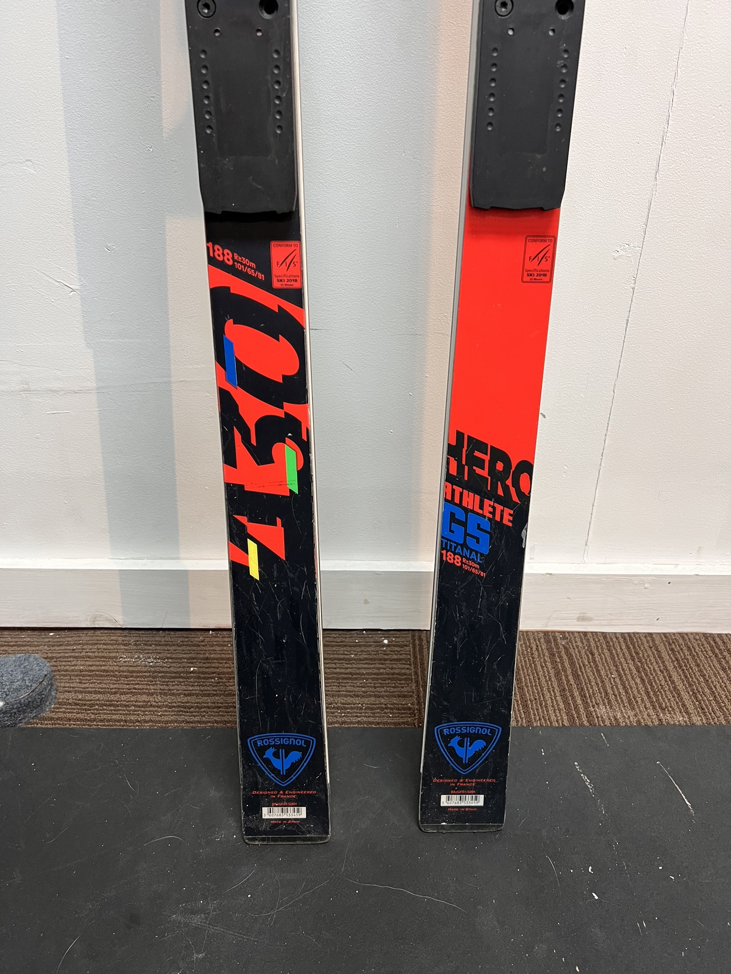 Women's 2022 188 cm Without Bindings Hero FIS GS Pro Skis SidelineSwap