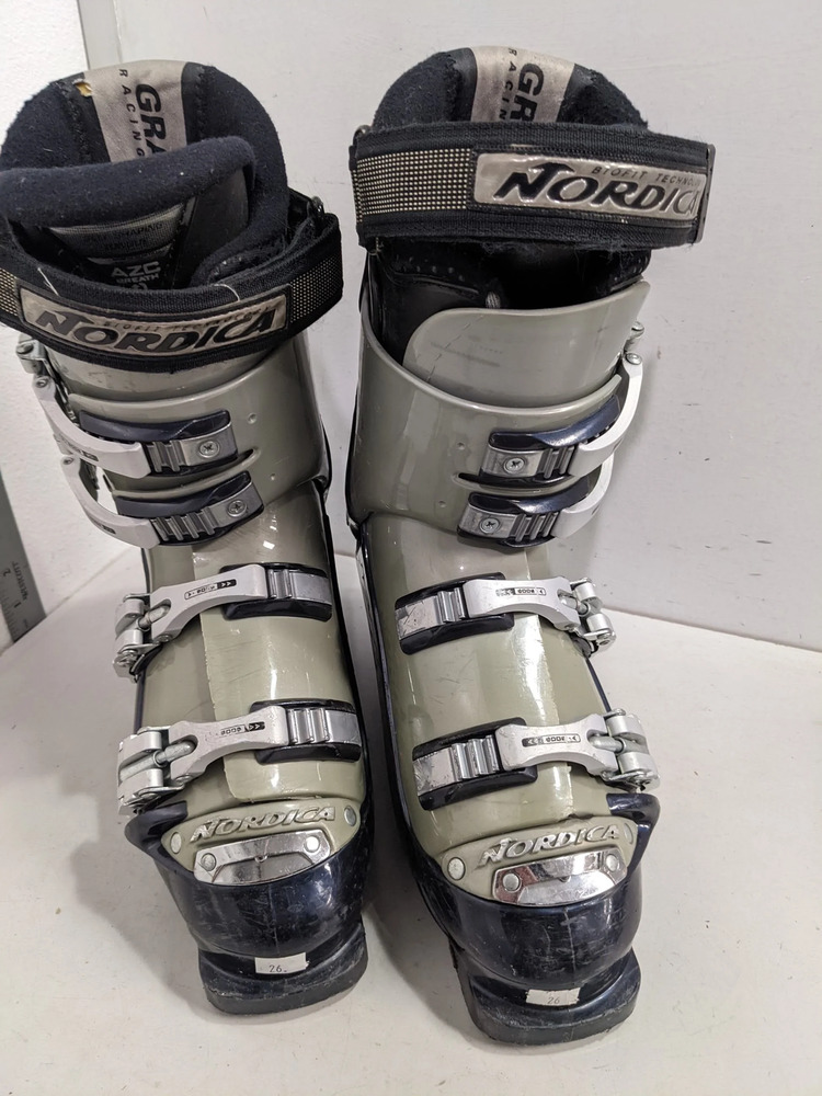Nordica Grand Prix Ski Boots Size Mondo 26 Green Used SidelineSwap