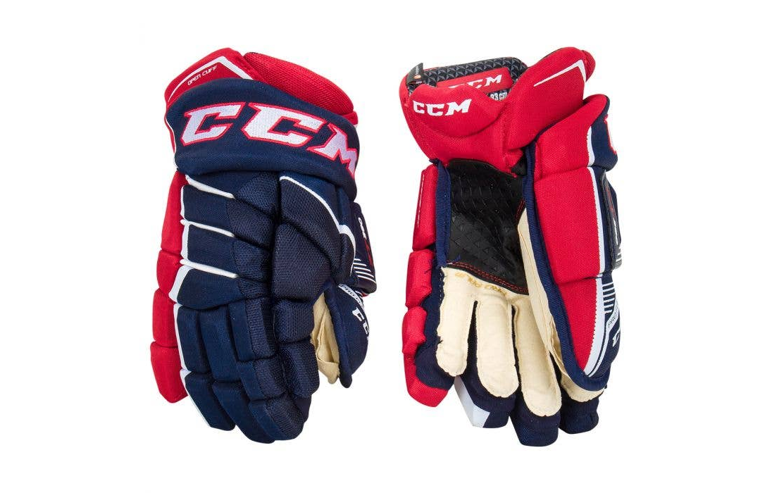CCM Jetspeed FT390 Hockey Gloves Jr. Navy/Red/White 11" SidelineSwap