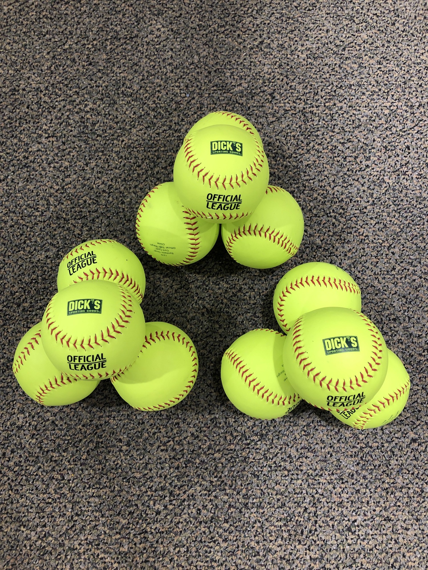 Used DICK'S Sporting Goods 12'' Slowpitch Practice Softballs 12 Pack