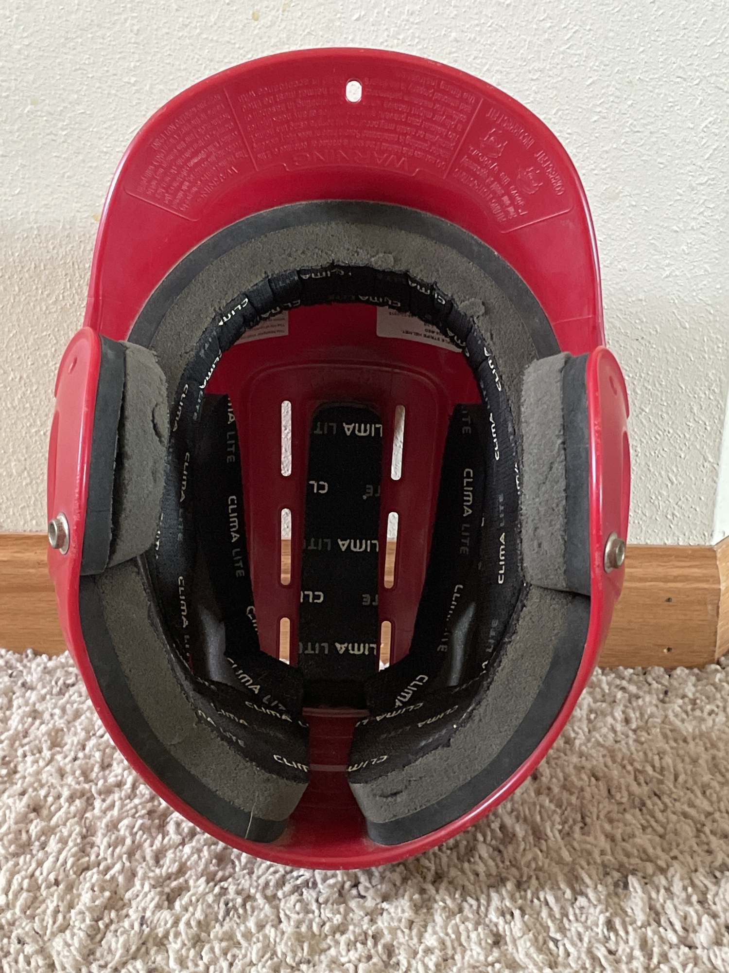 Red Adidas Baseball Helmet 6 inch head to a 7 inch head SidelineSwap