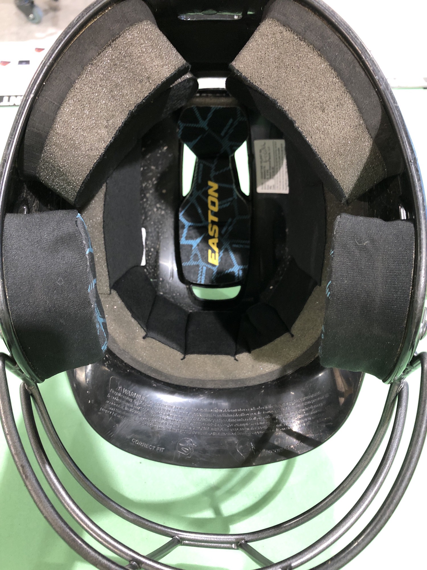 Used Easton Gametime Baseball Batting Helmet with Cage (6 6 3/4