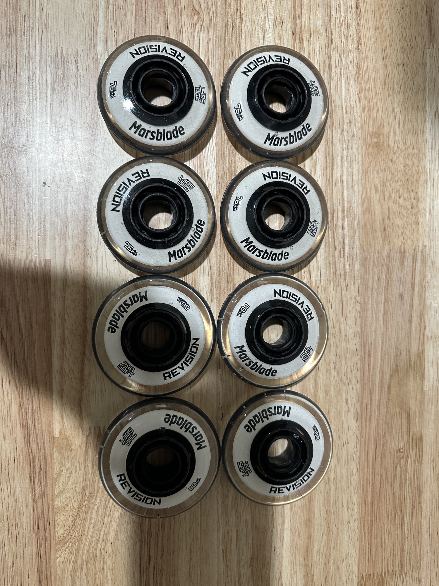Set of 8 Revision Marsblade Roller Hockey Wheels NEW SidelineSwap