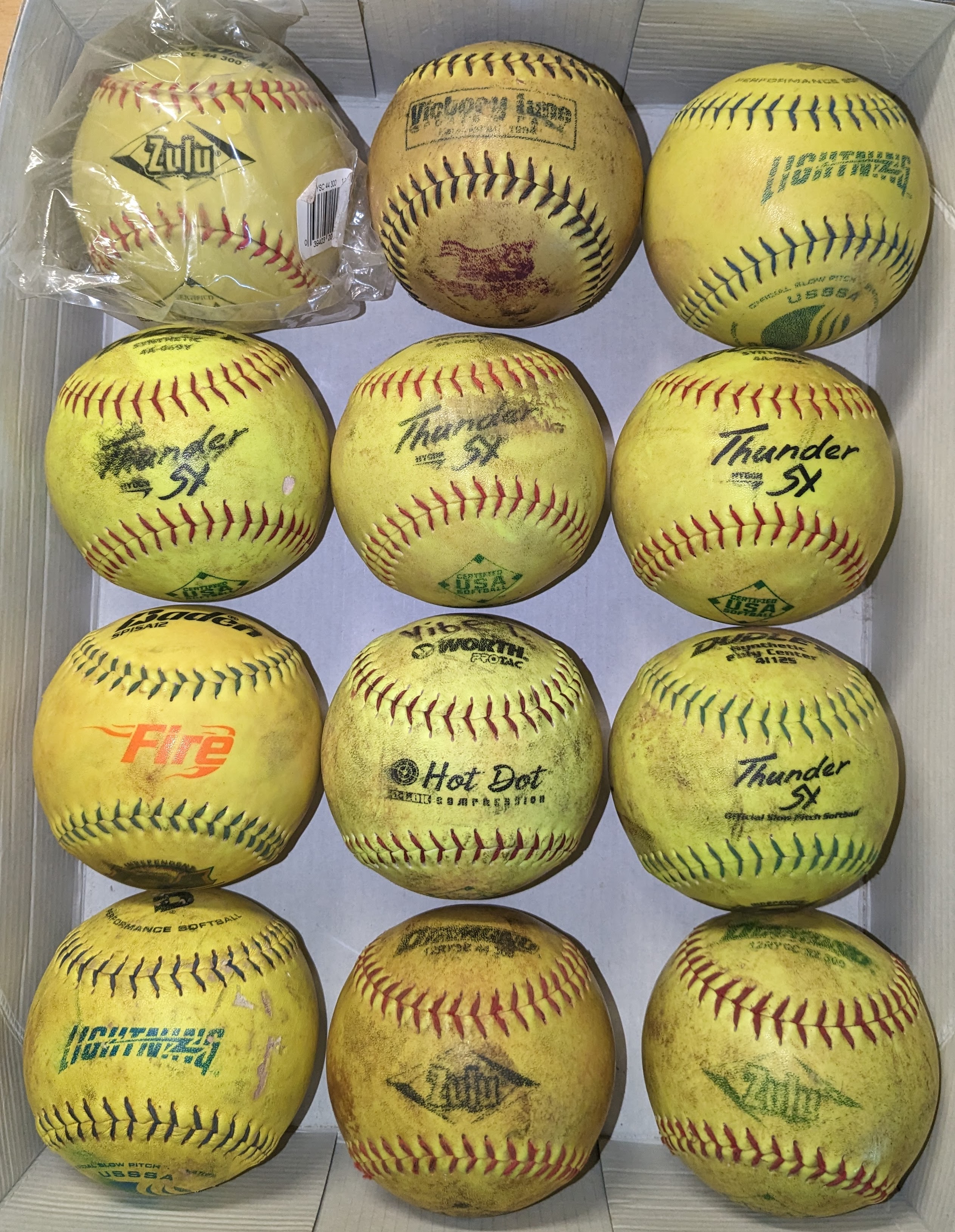 Used Random Softball 12 Pack (1 Dozen) SidelineSwap