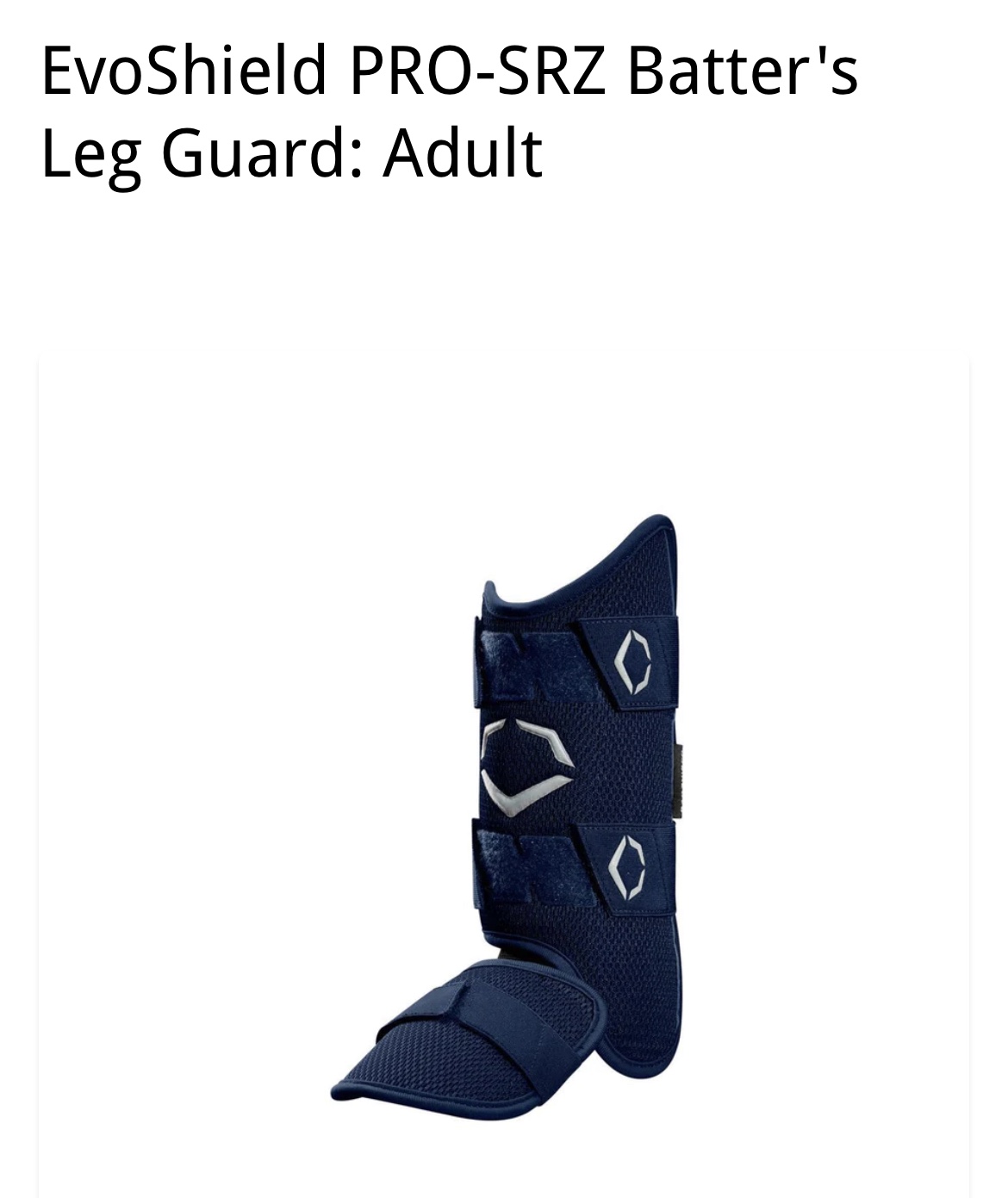 Blue New Senior EvoShield Shin Guards SidelineSwap