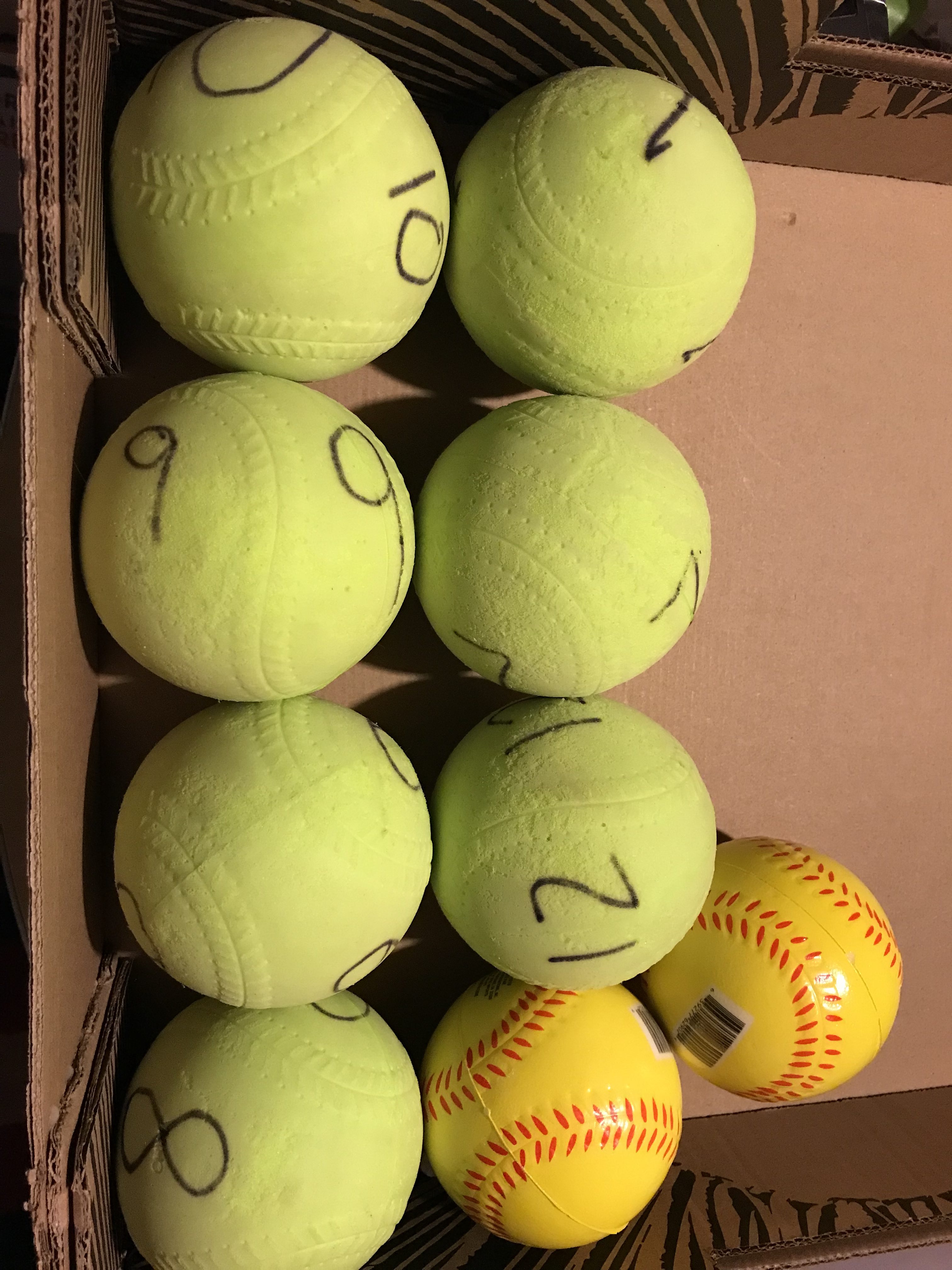 Jugs Softball "Lite Flites" Used High School/College (partial dozen