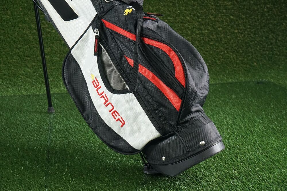 TAYLORMADE BURNER YOUTH 4WAY DIVIDER JUNIOR GOLF STAND BAG RED/BLACK