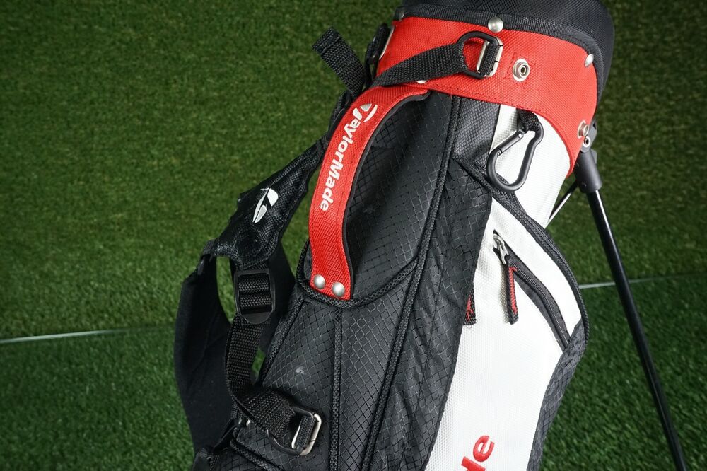 TAYLORMADE BURNER YOUTH 4WAY DIVIDER JUNIOR GOLF STAND BAG RED/BLACK