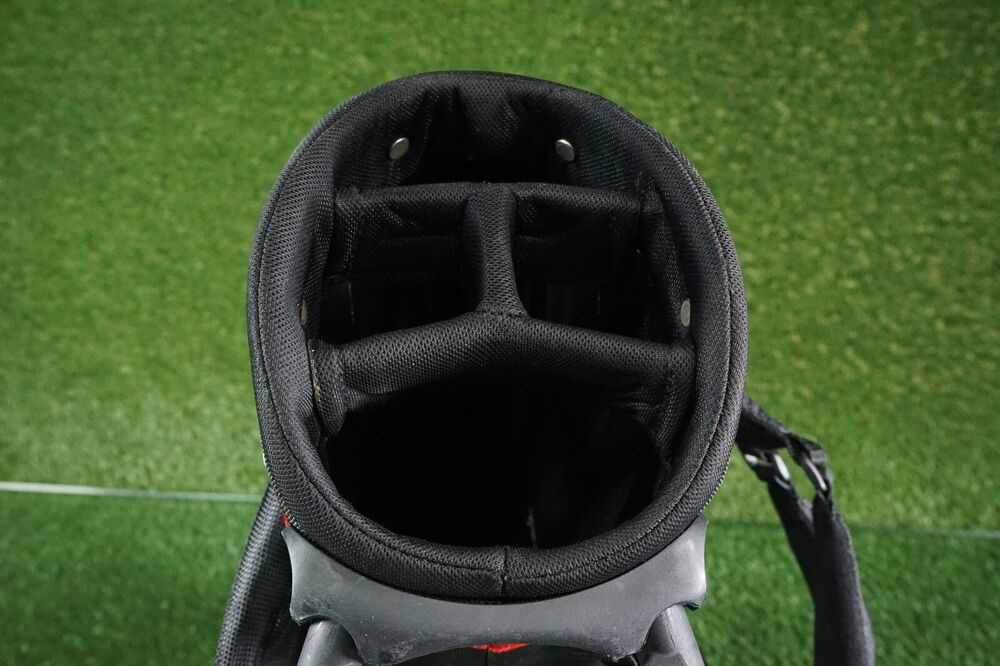 TAYLORMADE BURNER YOUTH 4WAY DIVIDER JUNIOR GOLF STAND BAG RED/BLACK