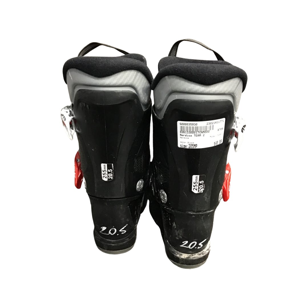 Used Nordica Team 2 205 Mp J01 Boys' Downhill Ski Boots SidelineSwap