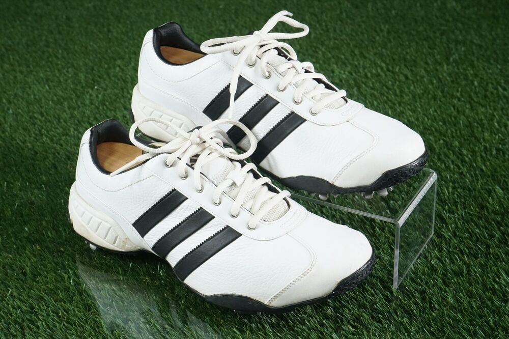 ADIDAS UNIVERSITY ADIPRENE GOLF SHOES CLEATS, WHITE / BLACK, US MENS 10