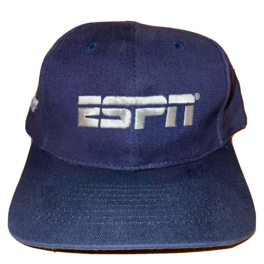 Vintage ESPN Sports Time Warner Cable Dad Strapback Hat Blue