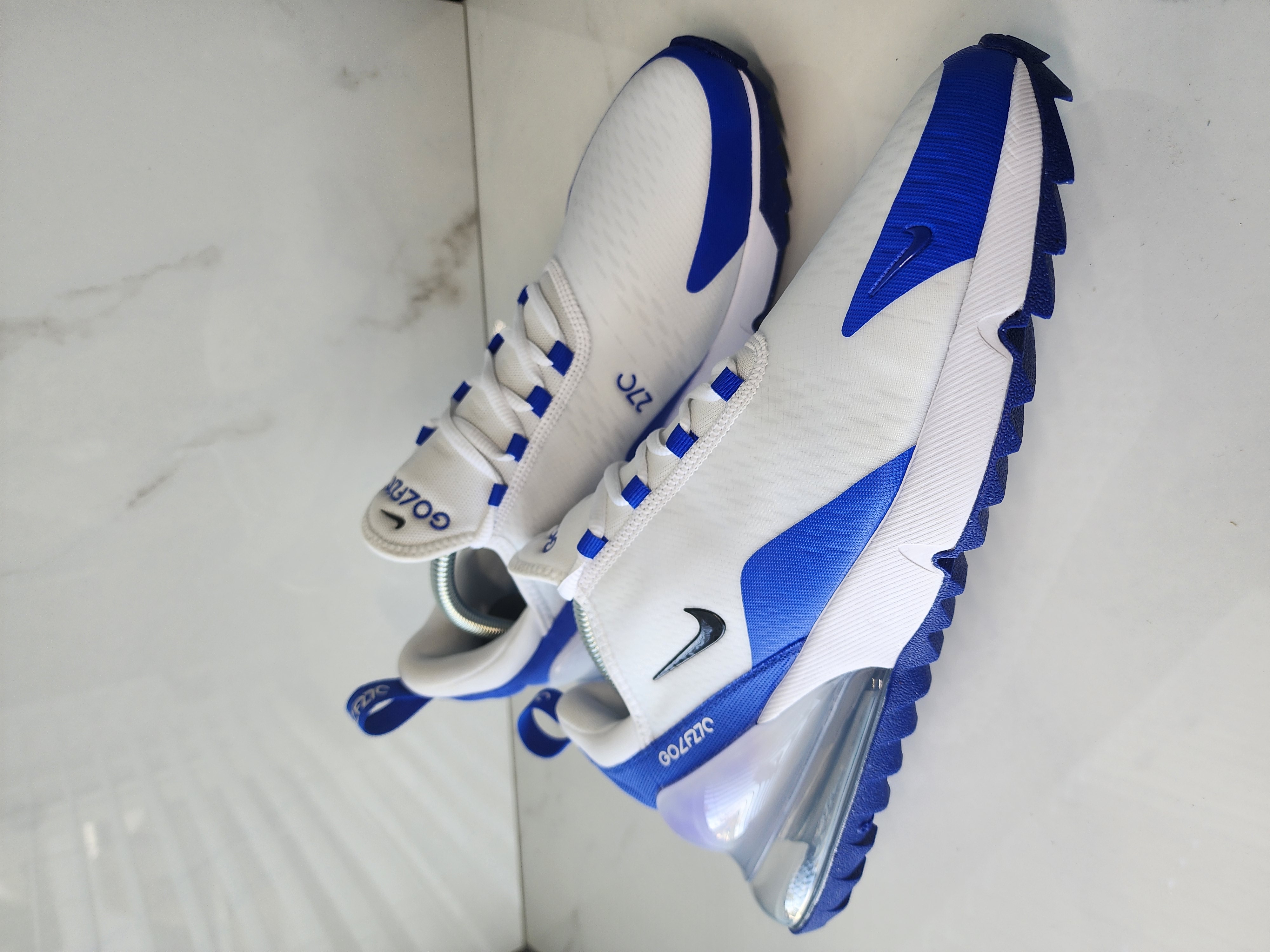 Nike Air Max 270 Men's Golf Shoes White / Racer Blue