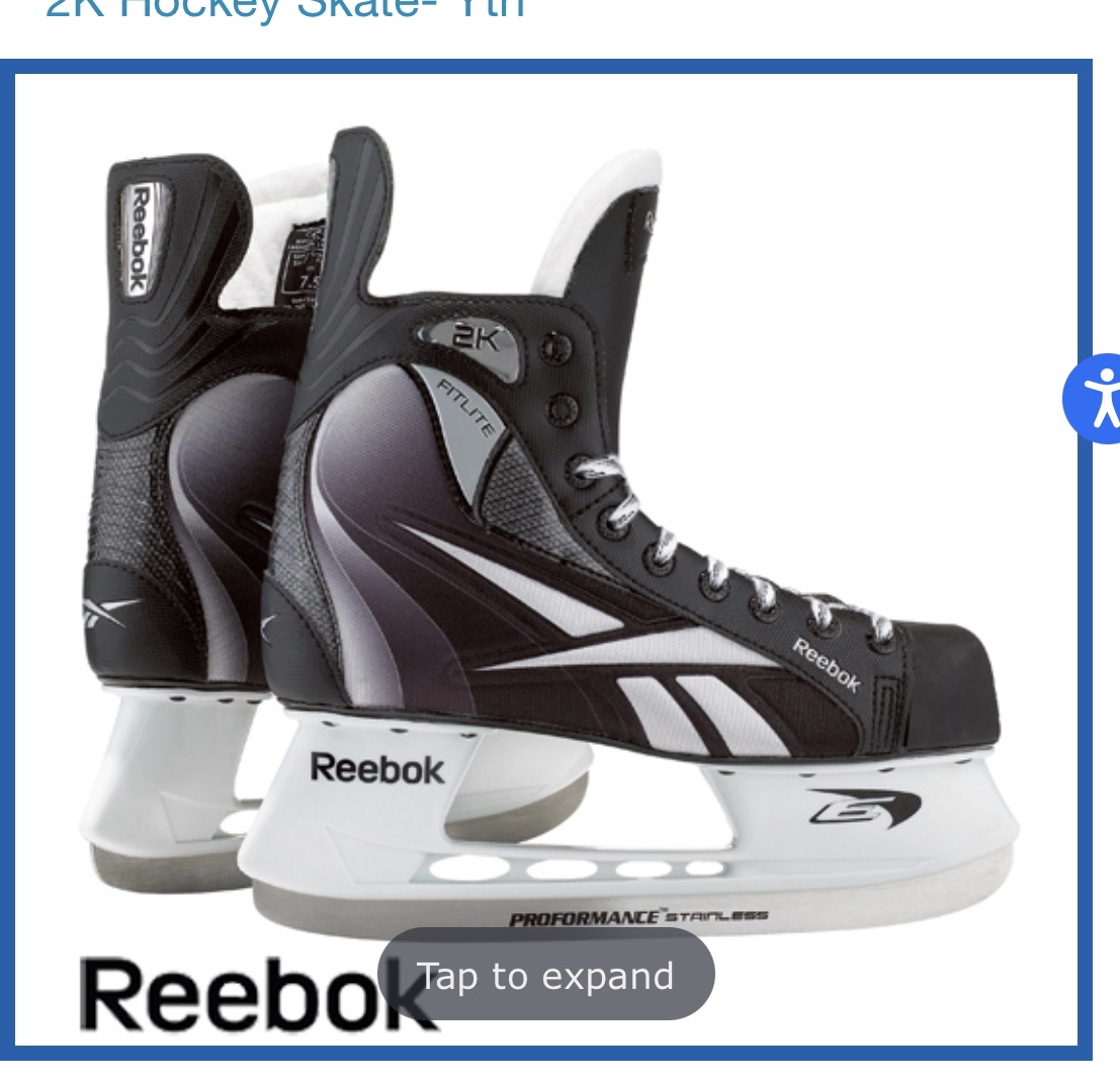 Used Reebok Regular Width Size 8 2K Hockey Skates SidelineSwap