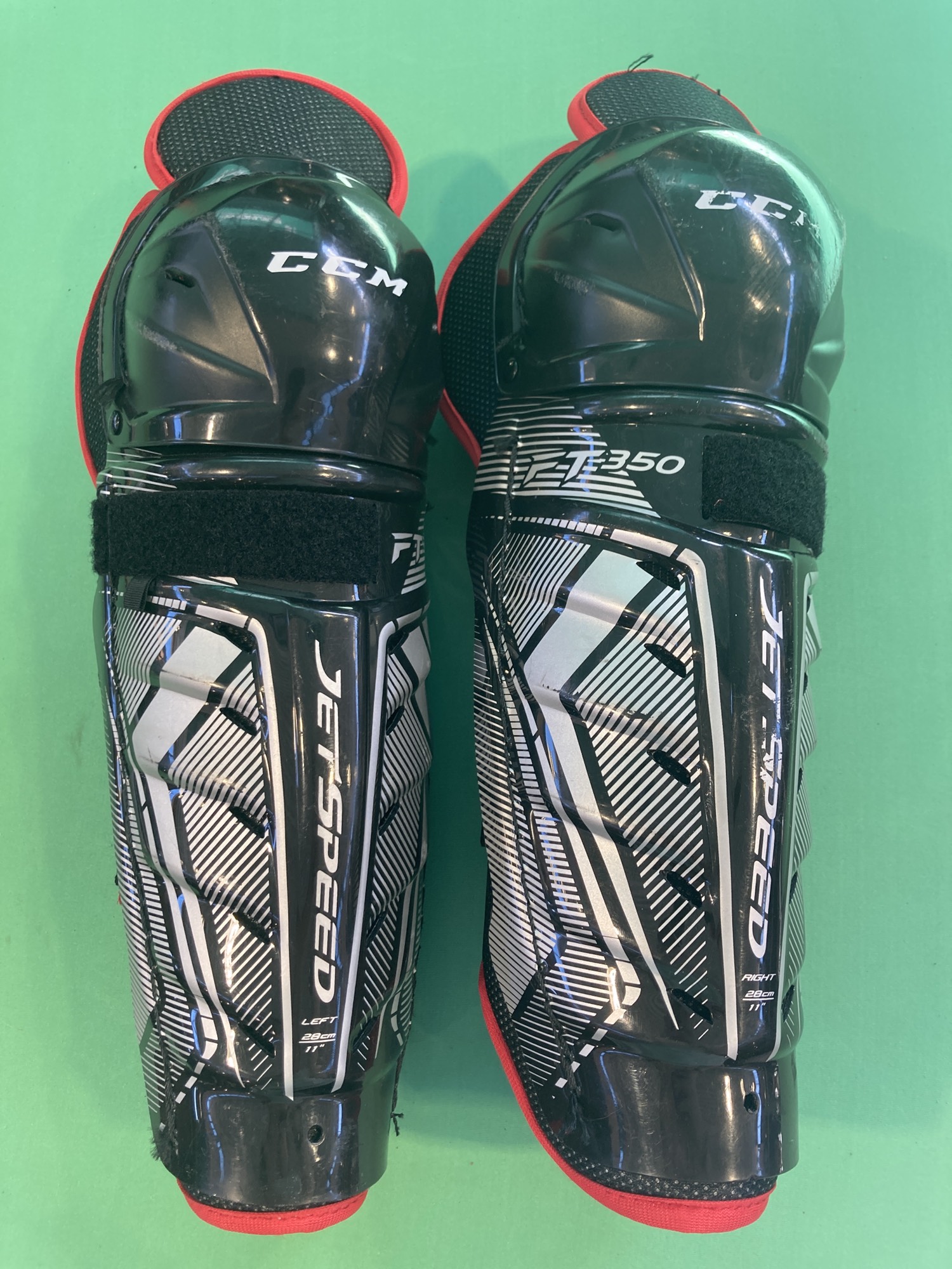 Used CCM JetSpeed FT350 Shin Pads Retail SidelineSwap