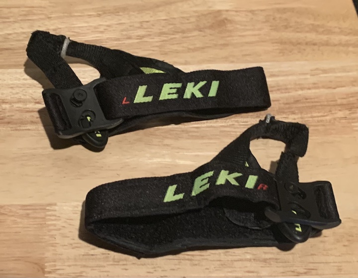 Leki World Cup Ski Poles with Closed Gate Guards and Trigger Straps