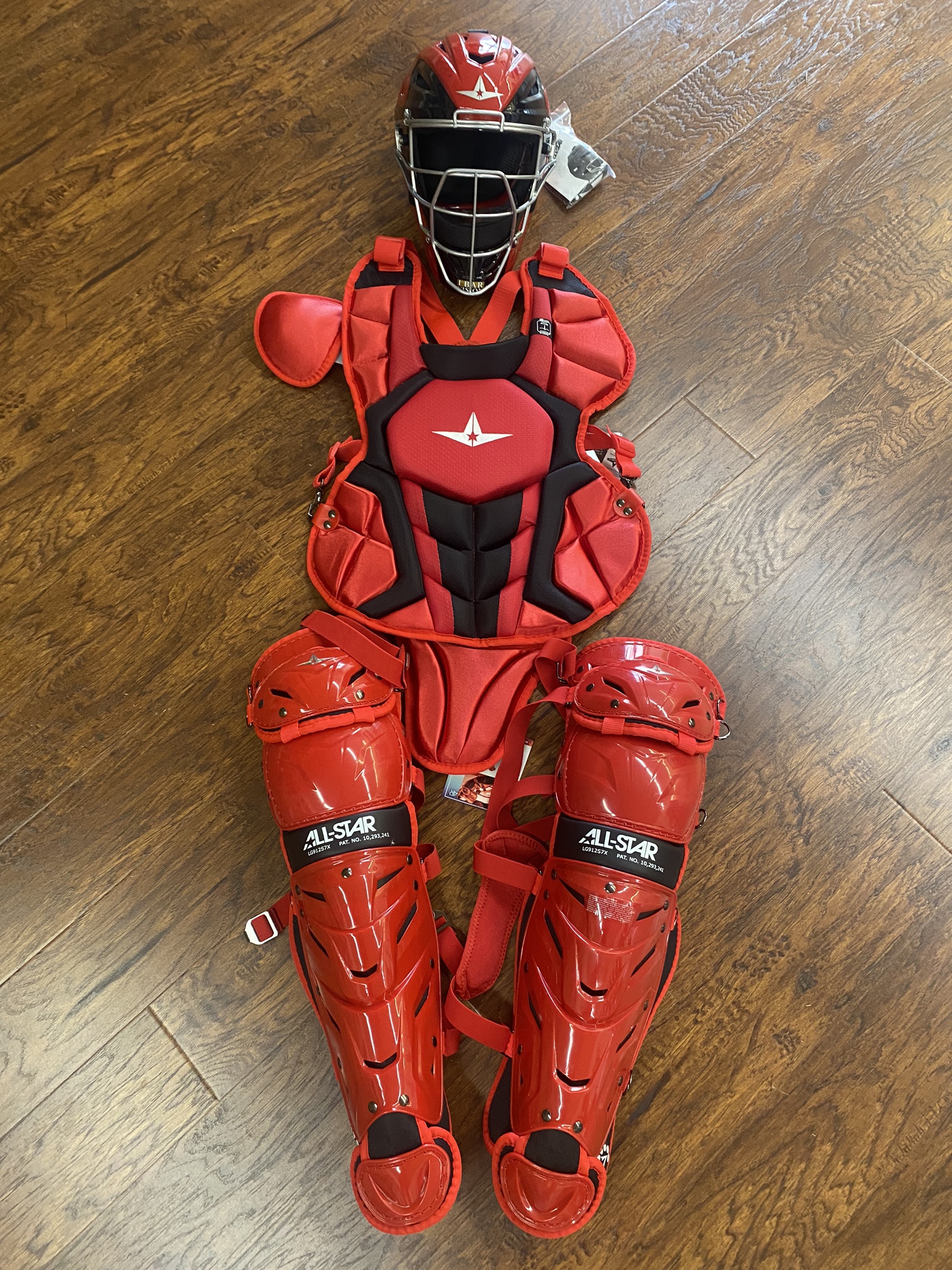 All Star System 7 Catcher's Set Youth 912 USA Red Black New SidelineSwap