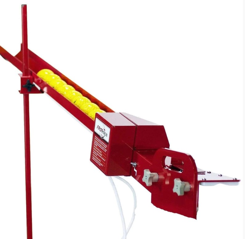 Used Batting Cage and pitching machine with automatic ball feeder