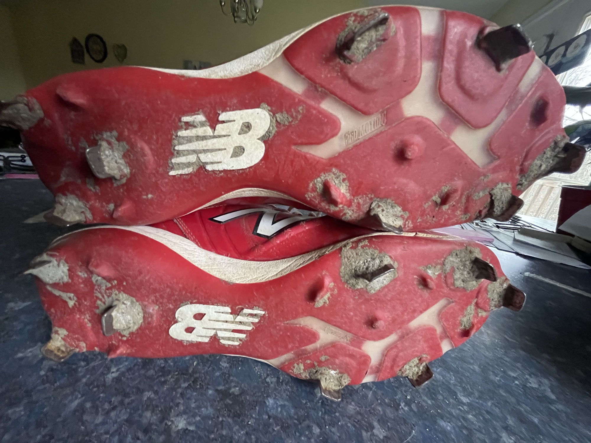 mens white new balance metal cleats