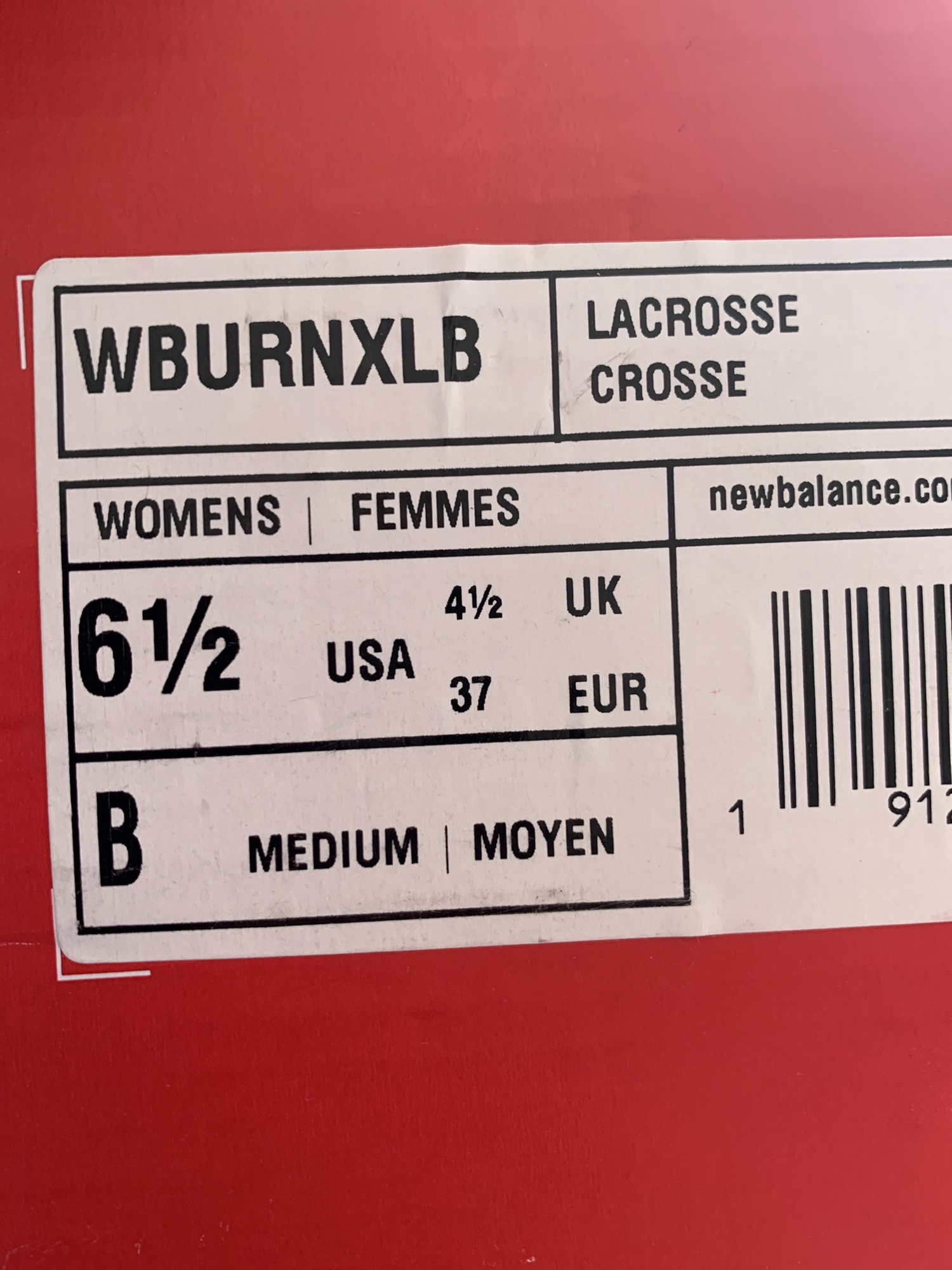 Women’s Size 6.5 Burn X Lacrosse Cleats Low black new wburnxlb