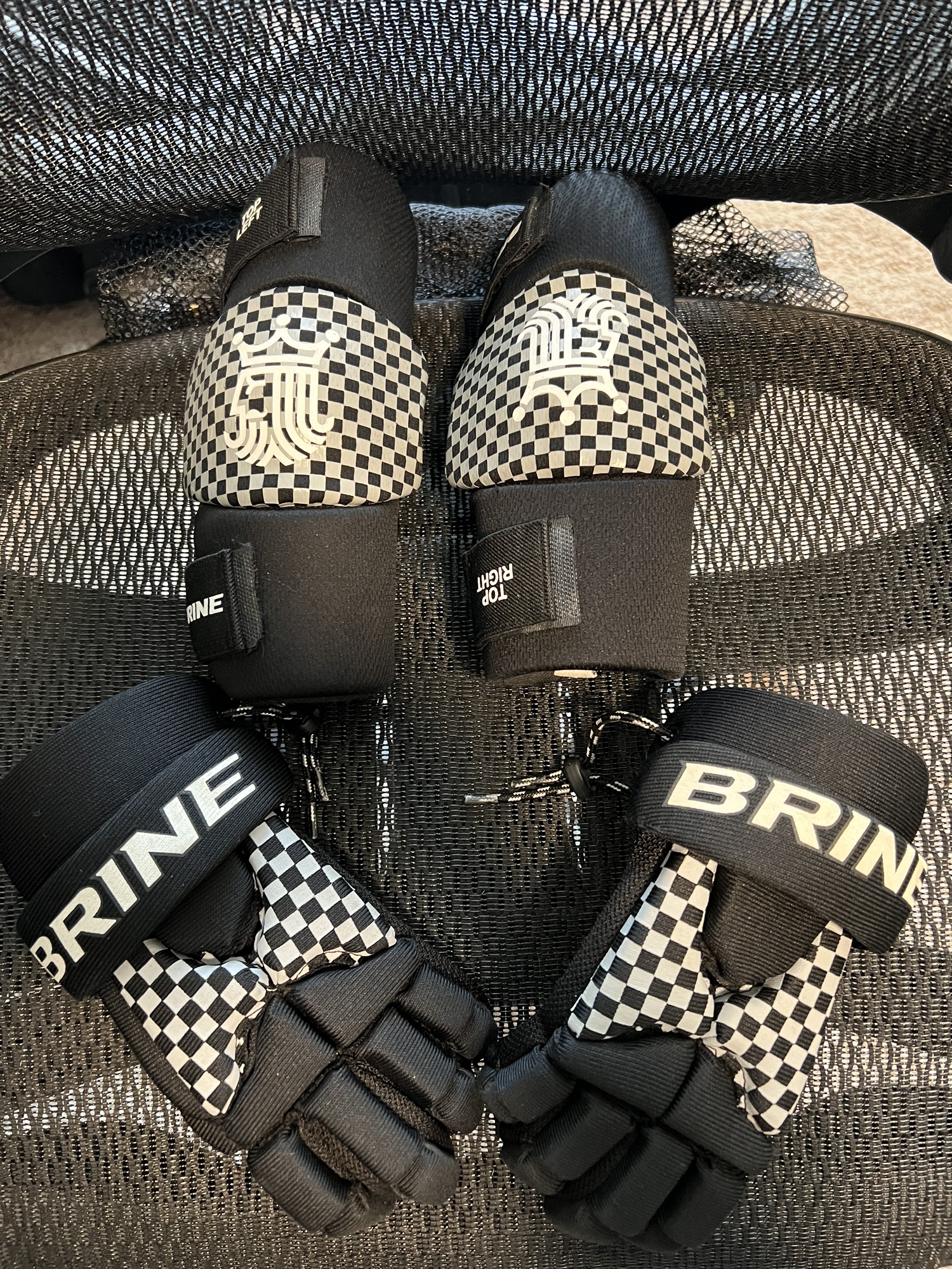 Youth Brine Lacrosse Arm Pads and Gloves 6U/8U SidelineSwap