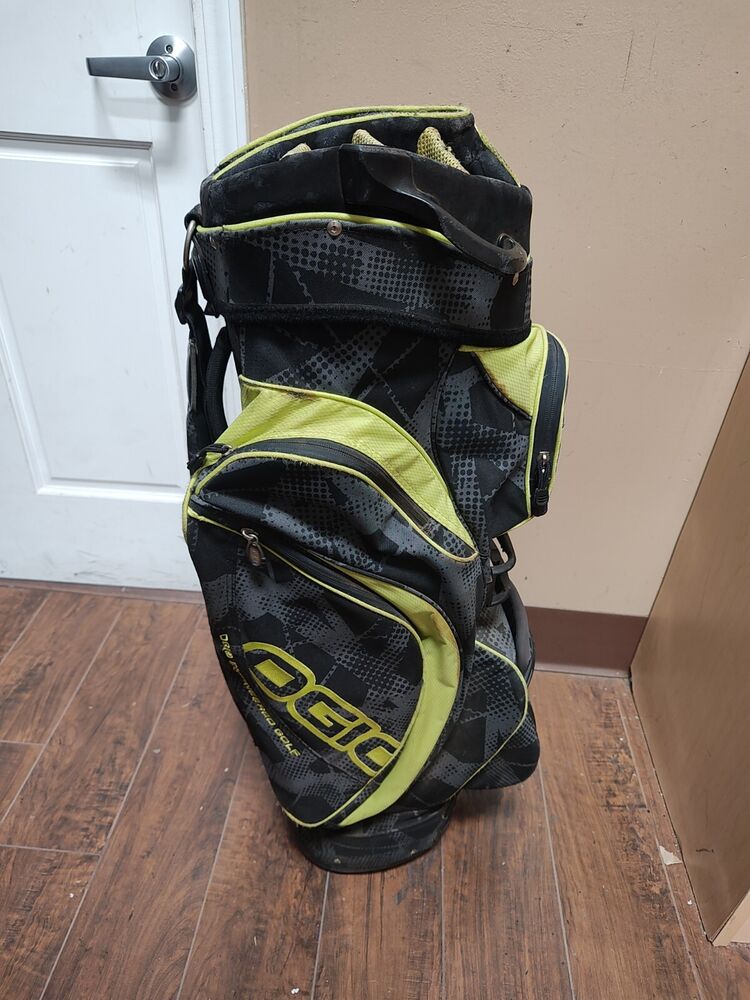 Ogio Uniter 15 Divider Golf Cart Bag Black/Yellow SidelineSwap
