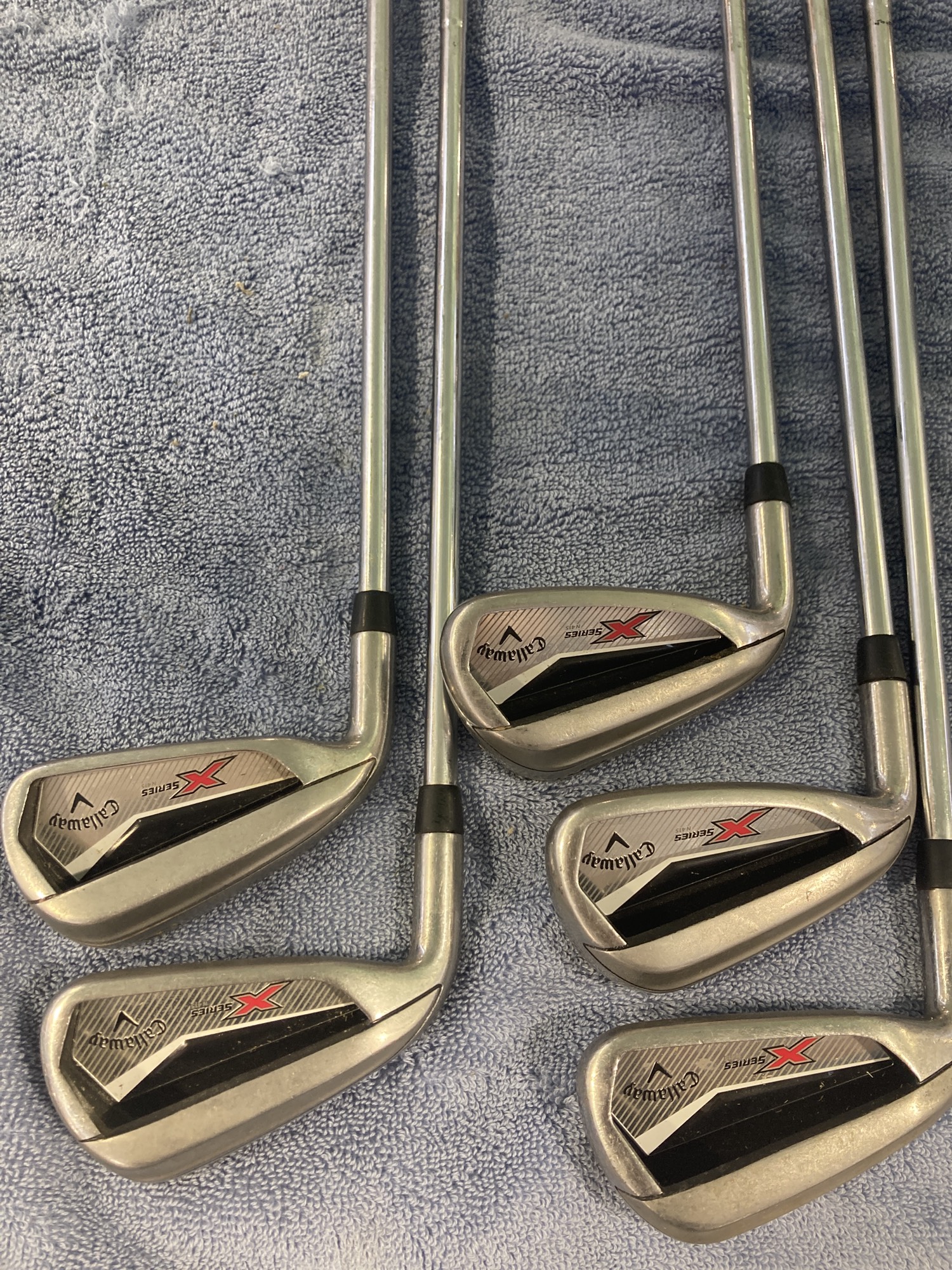 Used Men's Callaway X series n415 Left Iron Set Uniflex Steel