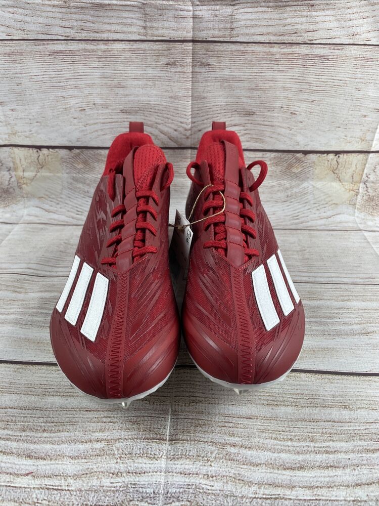 Adidas Adizero Football Cleats Power Red Cloud White GW5058 Size 10.5