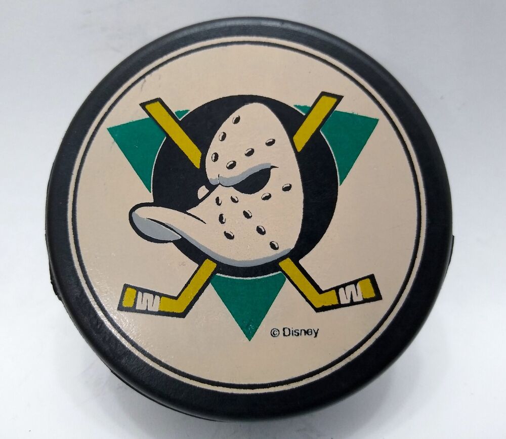 199394 Anaheim Mighty Ducks Inaugural Season NHL Hockey Puck Disney