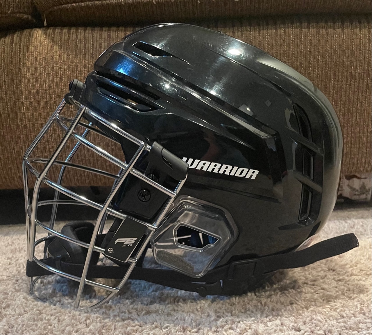 Warrior Fatboy Alpha Pro Combo Box Lacrosse Helmet Player Size Large
