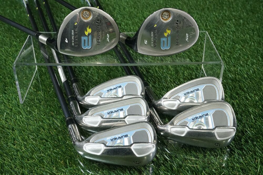 TAYLORMADE BURNER PLUS WOMENS IRONS WOOD SET 4H,5H,69+A W/ REAX LADIES