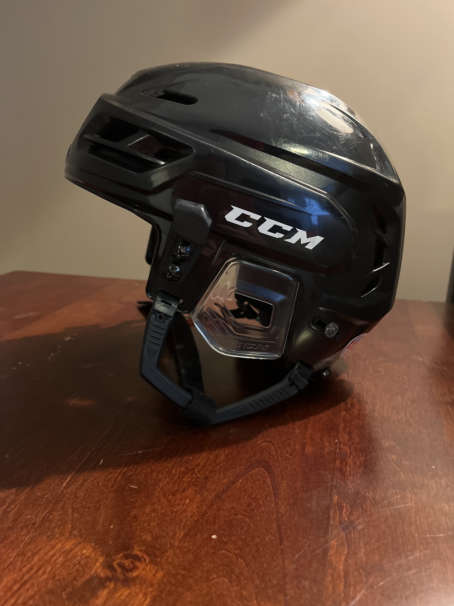 CCM Tacks 710 Helmet Used With Cage SidelineSwap