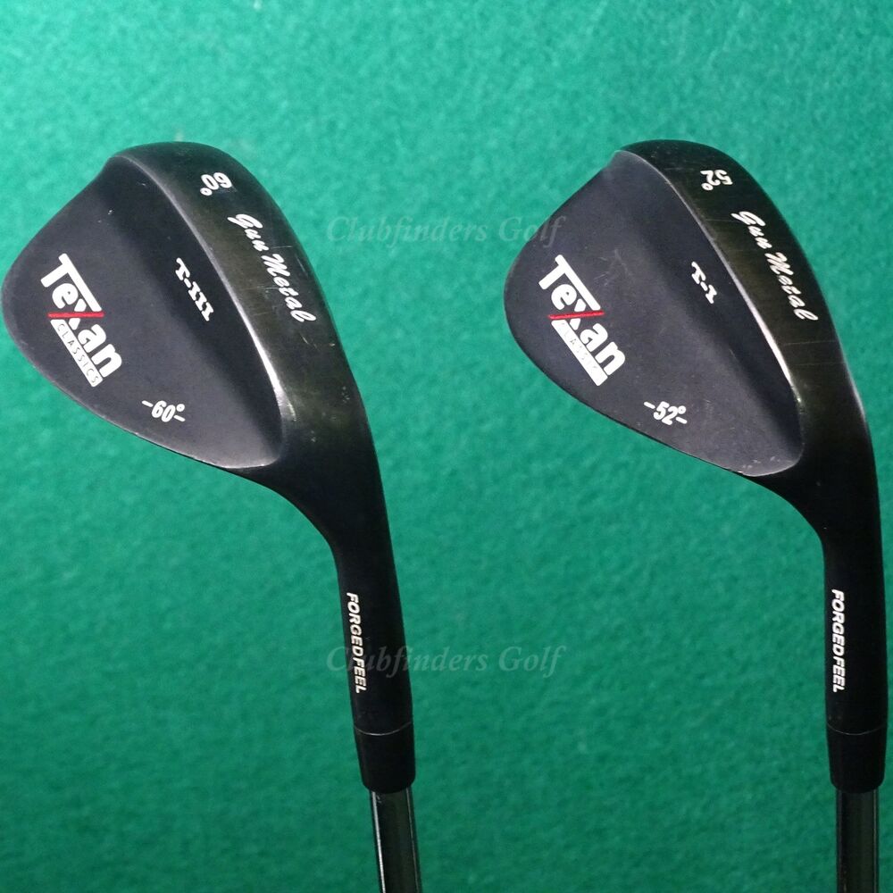Texan Classics Feel Gun Metal 52° Gap & 60° Lob Wedges Steel SET OF 2 SidelineSwap