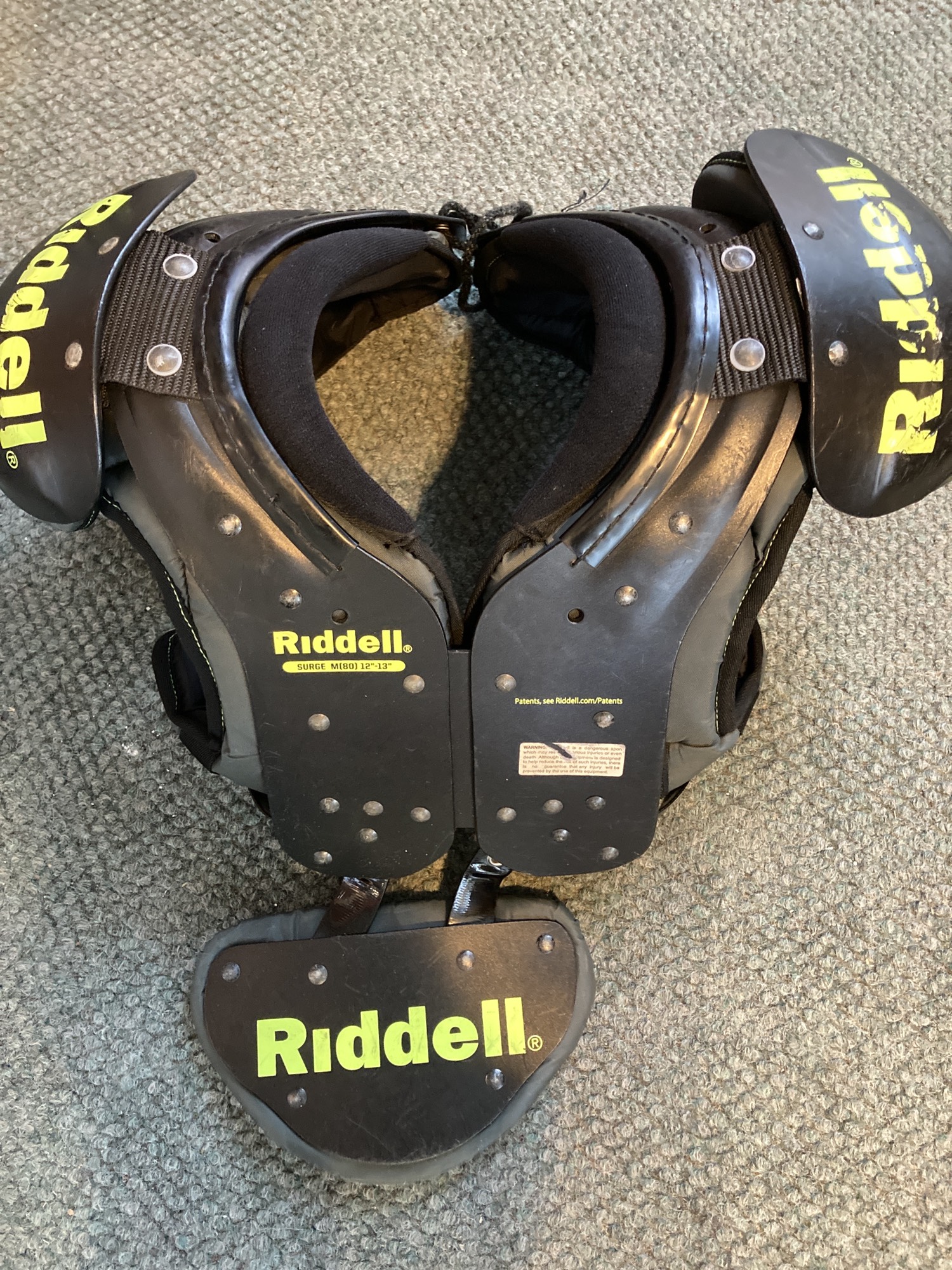 Used Medium Riddell Surge Shoulder Pads SidelineSwap