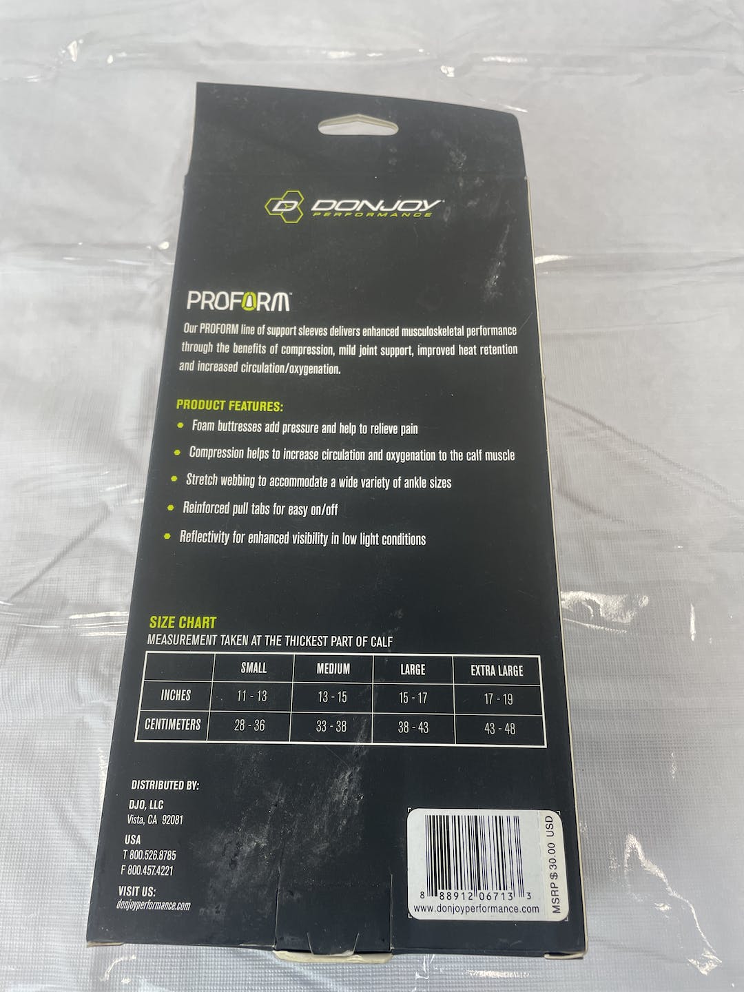 New Donjoy Performance Proform Shin Splint Sleeve Lg SidelineSwap