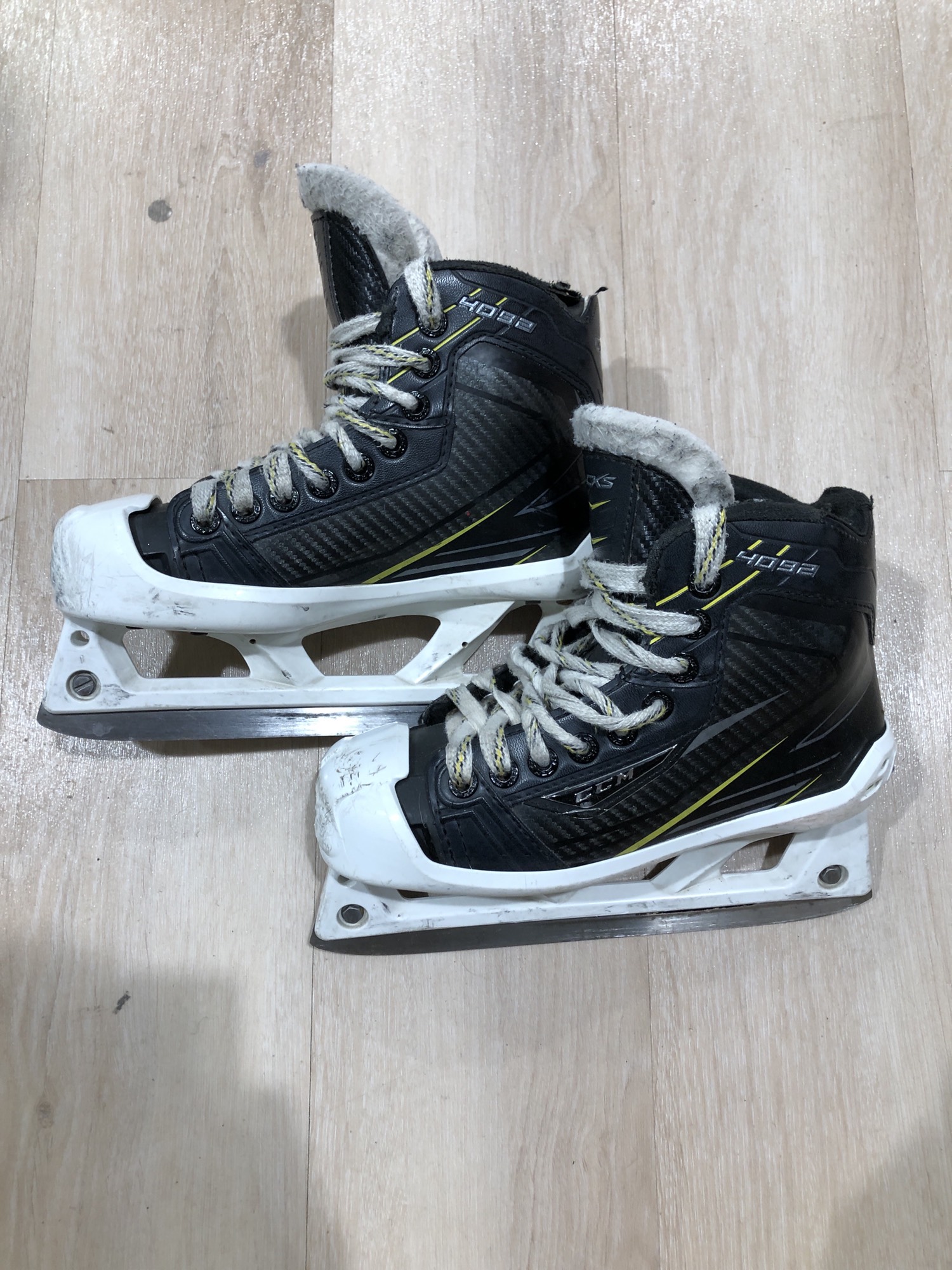 Used Junior CCM Tacks 4092 Hockey Goalie Skates (Regular) 2.0 SidelineSwap