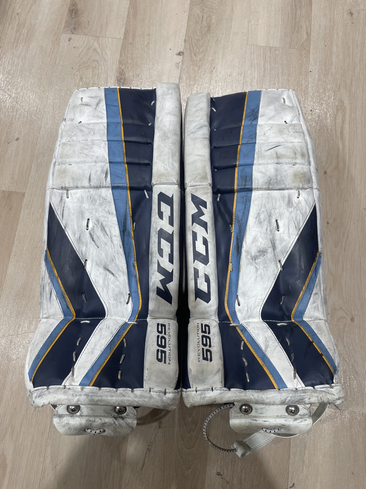 Used CCM Revolution 595 Hockey Goalie Leg Pads (24" + 1") SidelineSwap