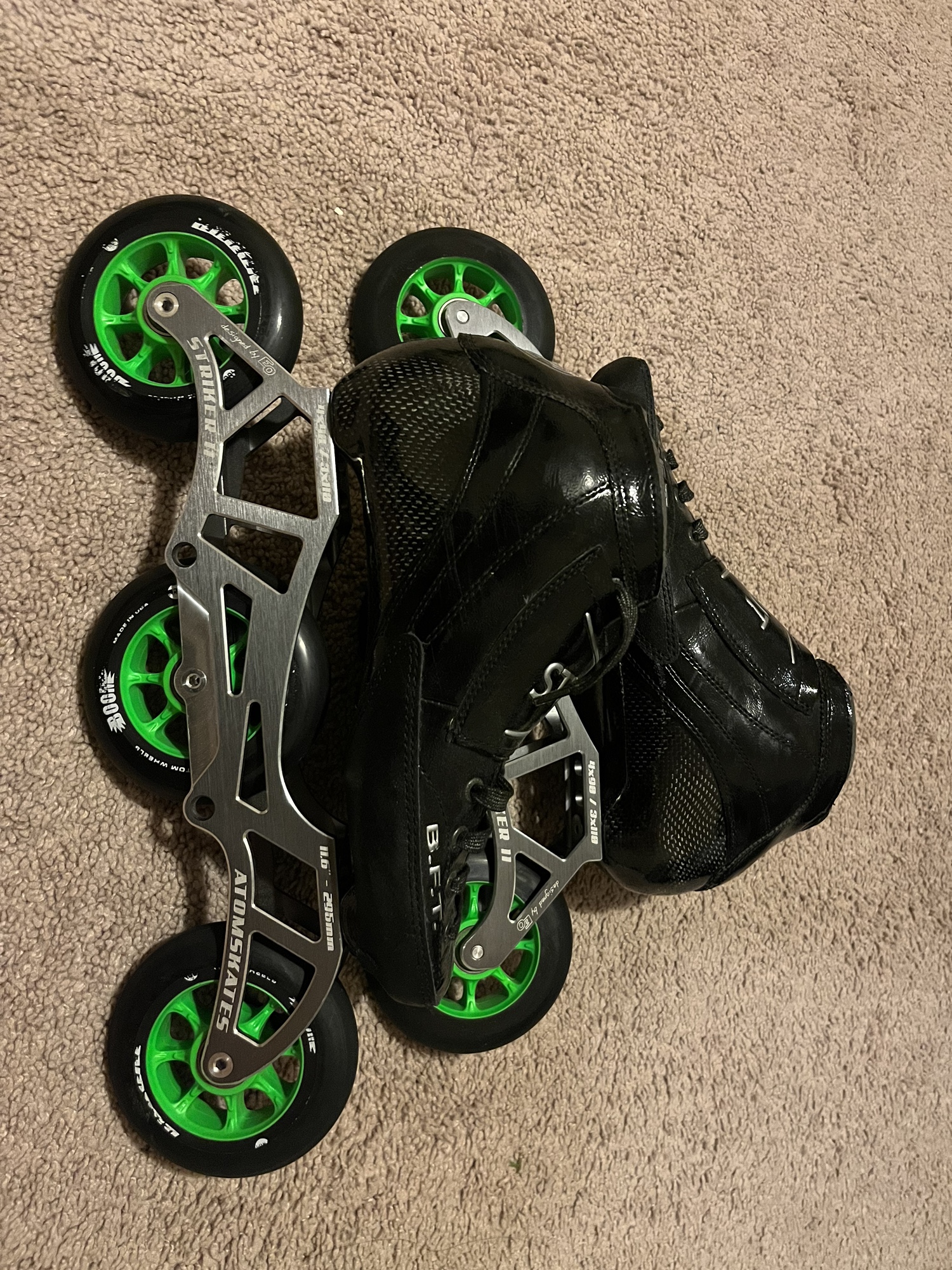 2023 Luigino Strut Striker Black Speed Skates SidelineSwap