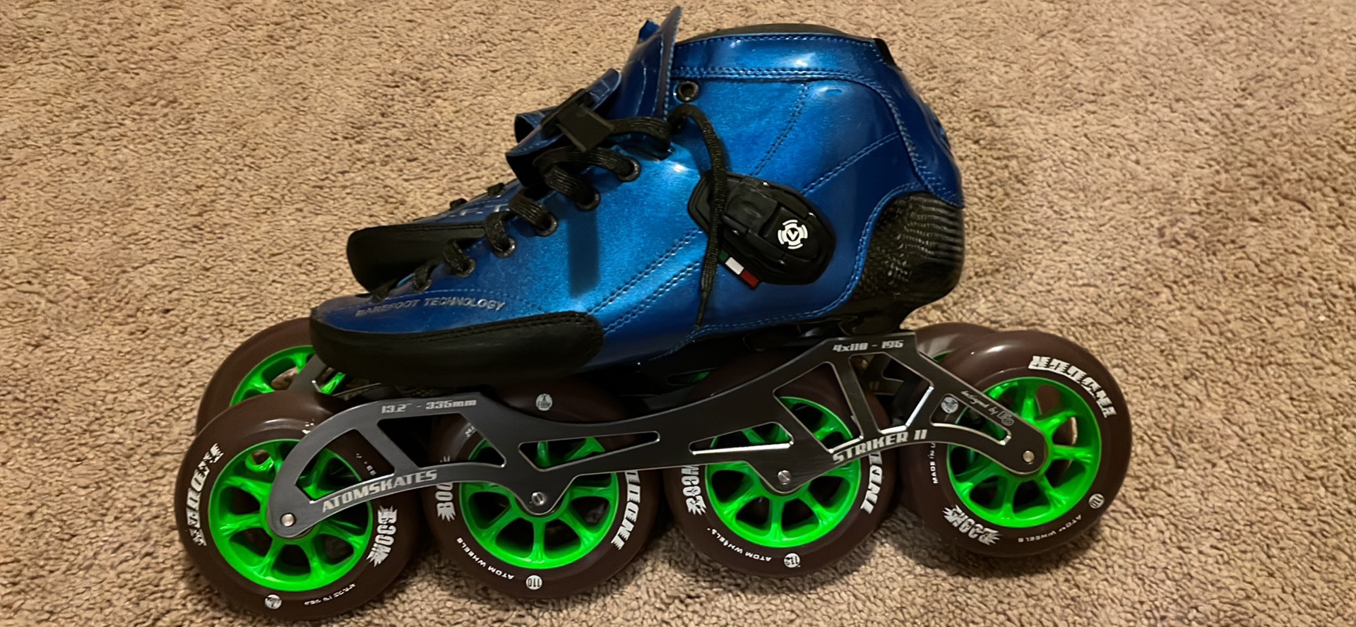 2023 Luigino Strut Striker Blue Speed Skates SidelineSwap